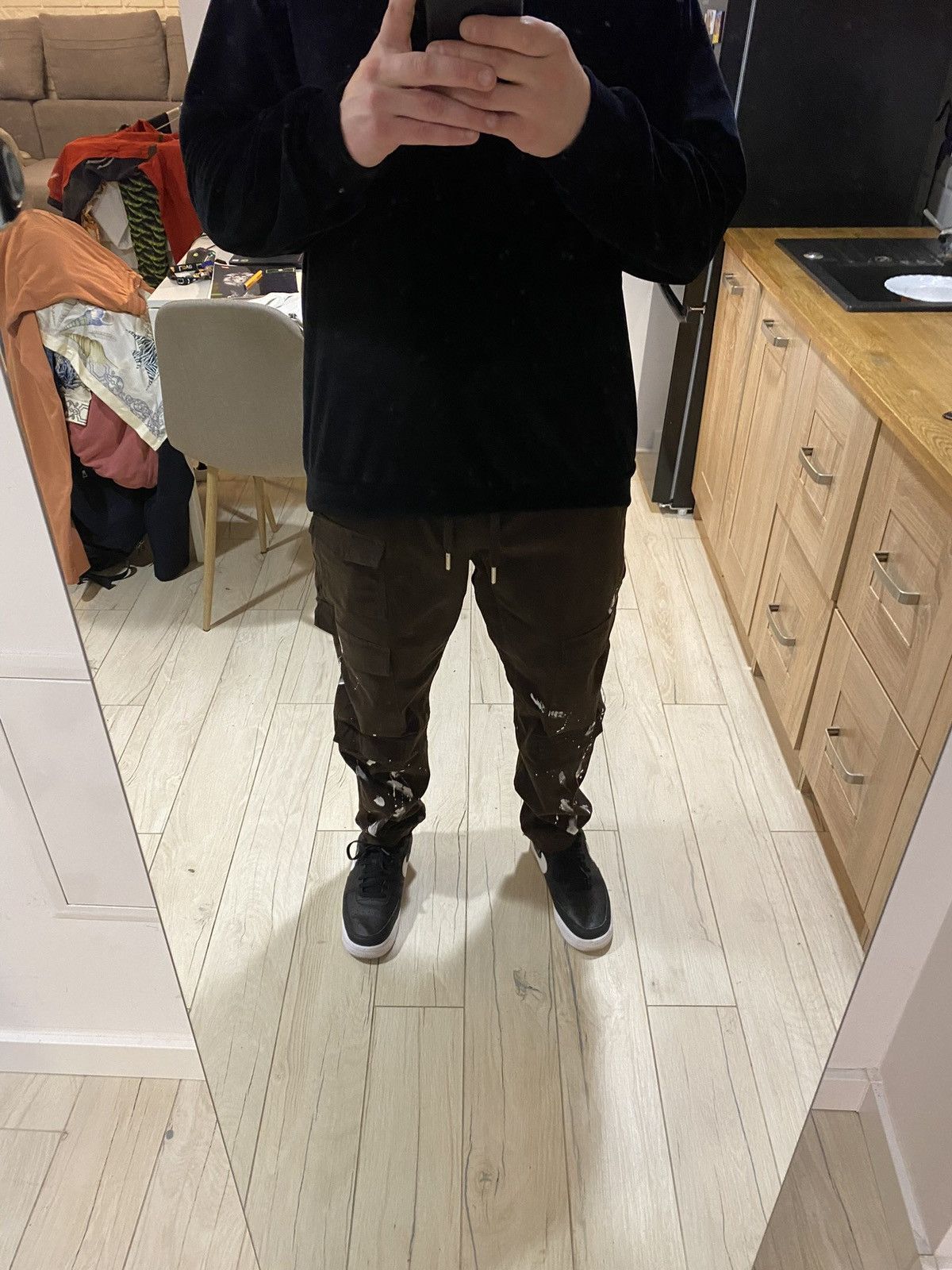 Maniere De Vior Maniere De Vior Handpanited Brown Cargo Pants Size US 32 / EU 48 - 3 Thumbnail