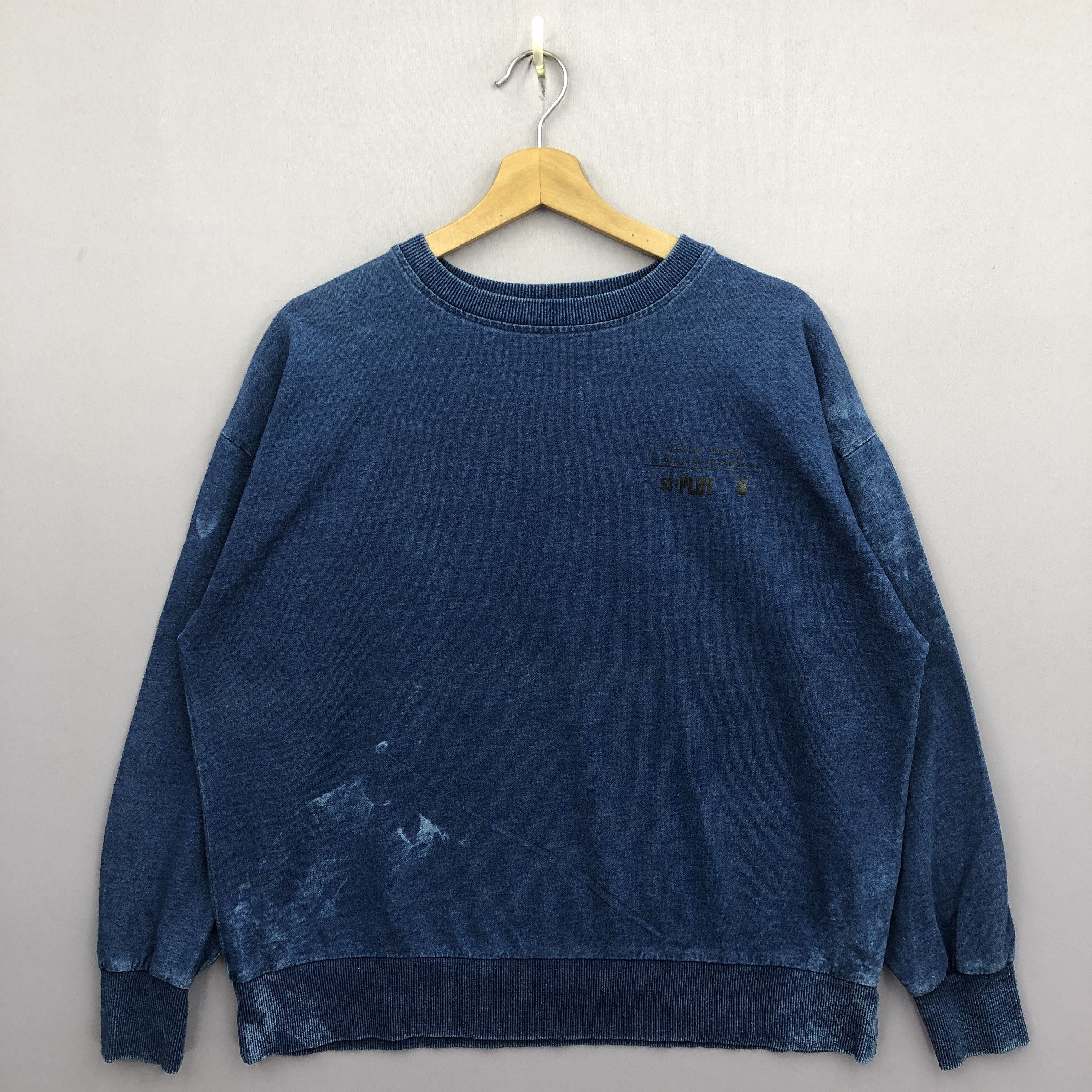 Playboy Vintage Y2K Playboy Sweater Distress Homeless Sweatshirt Size US M / EU 48-50 / 2 - 2 Thumbnail