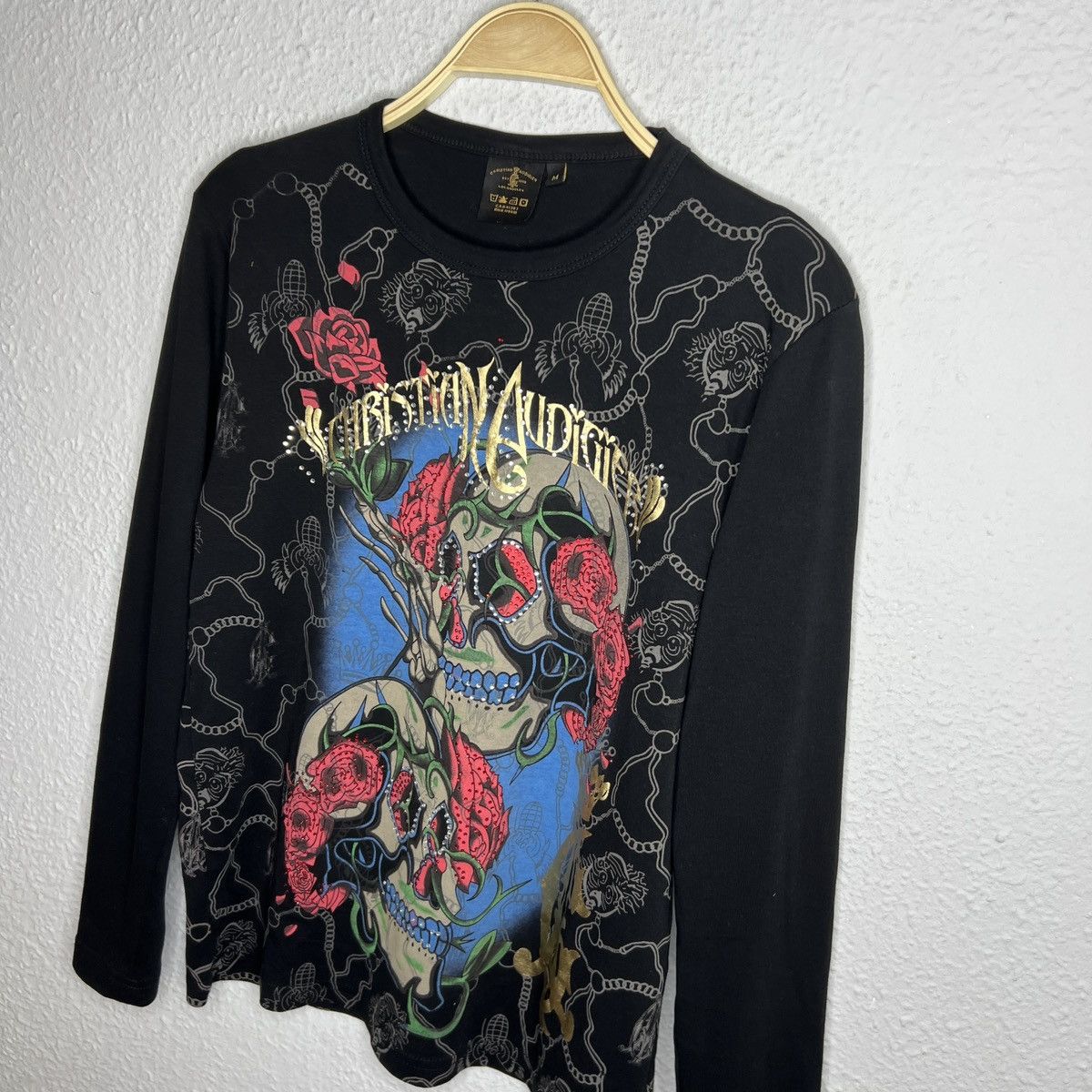 Christian Audigier Ed Hardy Christian Audigier Love Kills Skull AOP T-Shirt Y2K Size US M / EU 48-50 / 2 - 4 Thumbnail
