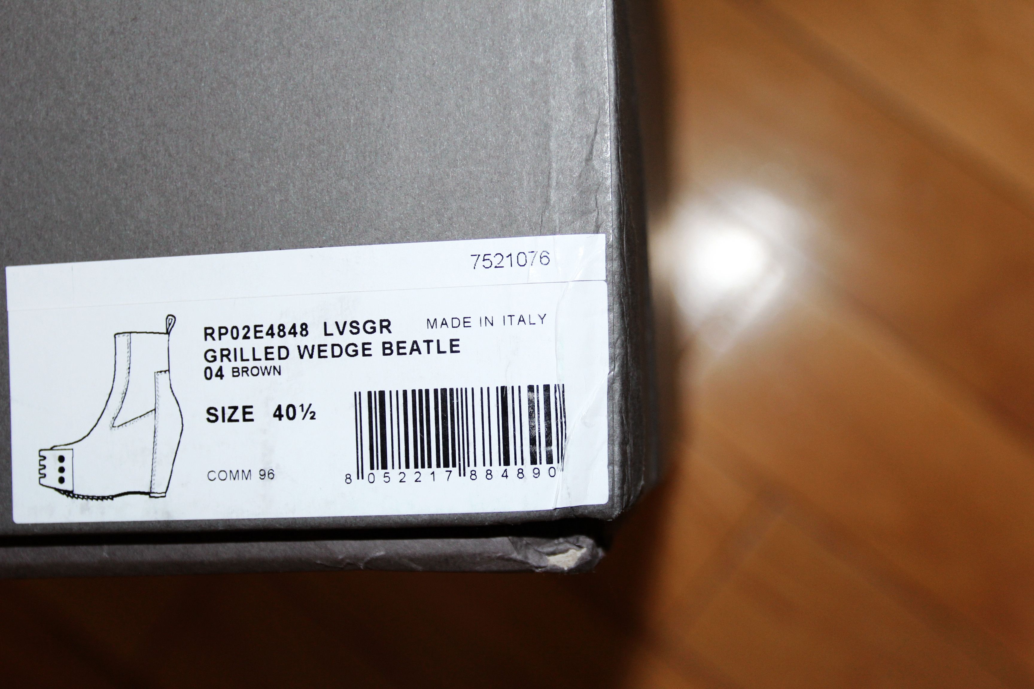 Rick Owens BNWT AW25 RICK OWENS "CONCORDIANS" GRILLED WEDGE BEATLE 40.5 Size US 10.5 / IT 40.5 - 13 Thumbnail