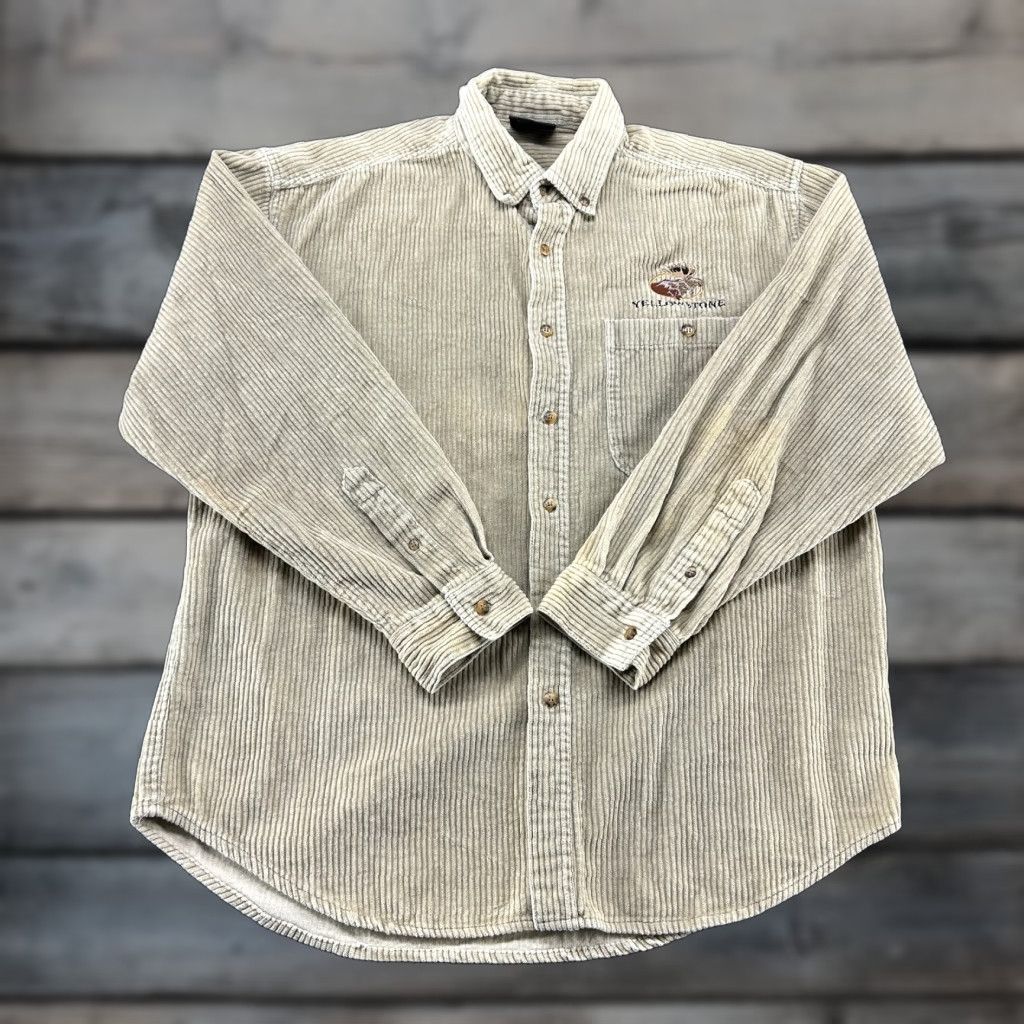 Vintage VINTAGE SCI Shirt Mens L Brown Corduroy Button Down Yellowstone Long Sleeve 90s Size US L / EU 52-54 / 3 - 1 Thumbnail