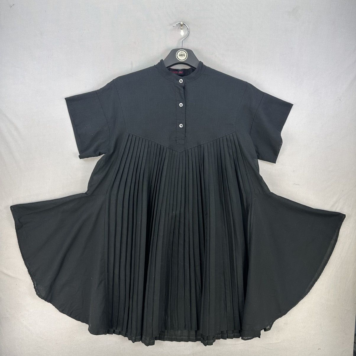 Kenzo Kenzo Japan Pleated Flowy Pullover Blouse Black Size L / US 10 / IT 46 - 1 Thumbnail