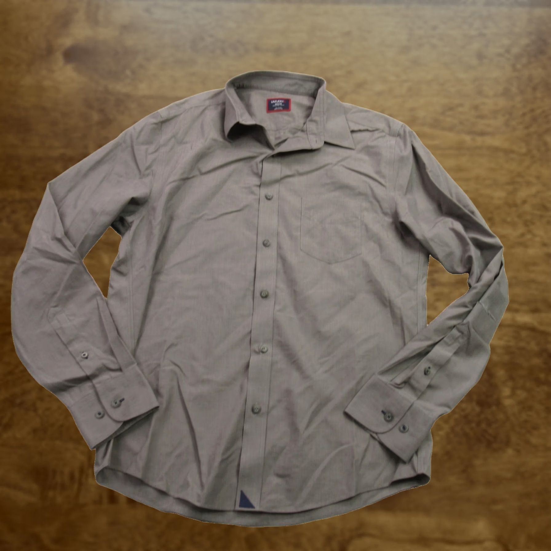UNTUCKit UNTUCKit Shirt Mens Long Sleeve Button Front Casual Slim Gray/Gray Slim Fit Shirt Womens? Size US L / EU 52-54 / 3 - 1 Thumbnail