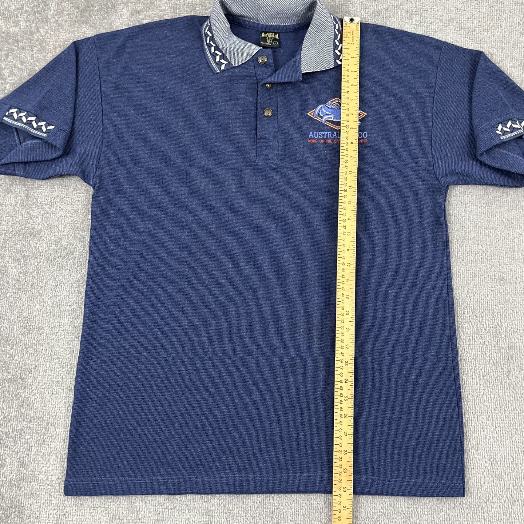Vintage Australia Zoo Polo Shirt Large Blue Irwin Crikey Men's Activewear Size US L / EU 52-54 / 3 - 5 Thumbnail