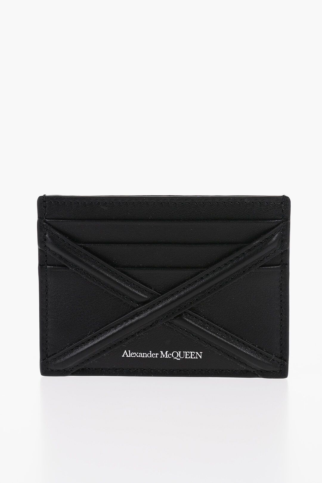 Alexander McQueen og1mm0925 Size: OS / Leather Card Holder in Black Size ONE SIZE - 1 Thumbnail