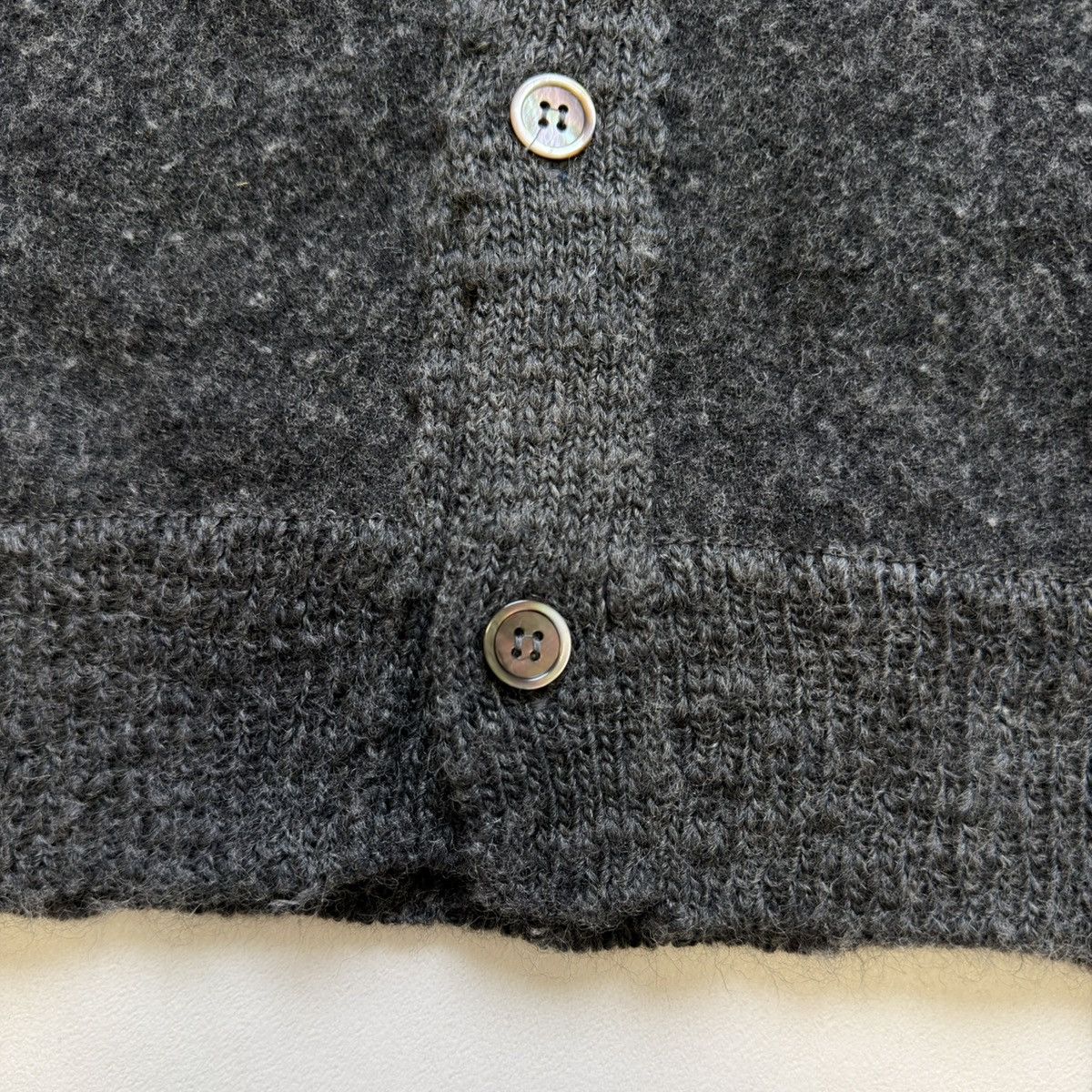 Comme des Garcons A/W 23 Brushed Dark Grey Wool Cardigan Size US M / EU 48-50 / 2 - 9 Thumbnail