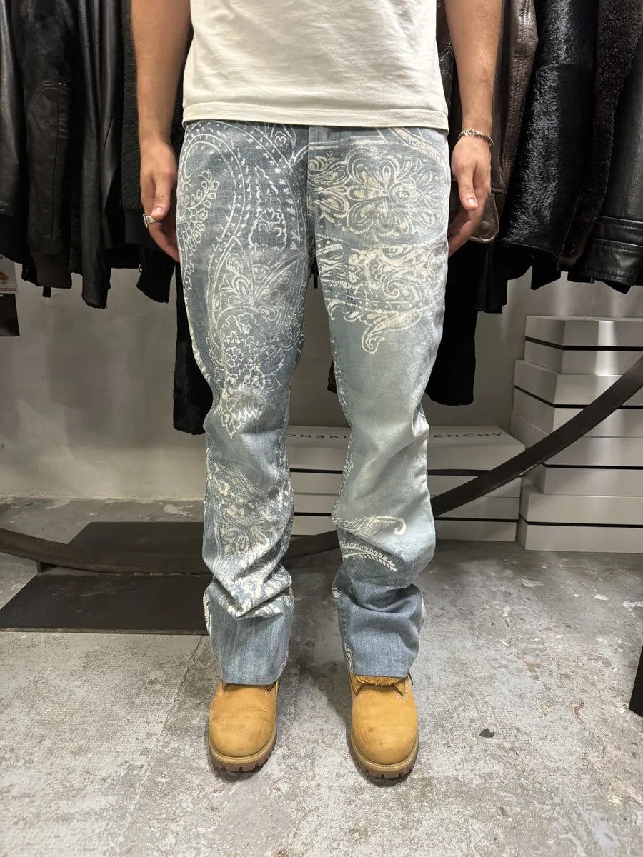 Just Cavalli AW2003 Cavalli Blue Asian World Tribal Pants Size US 32 / EU 48 - 2 Thumbnail