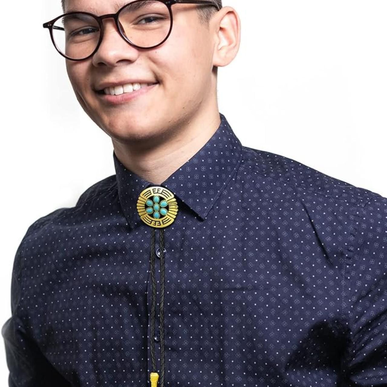 Other Indian Turquoise Bolo Tie Size ONE SIZE - 5 Thumbnail