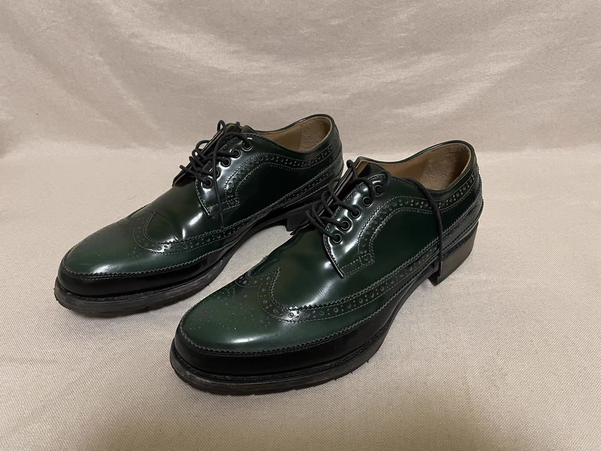 Dsquared2 Green Wingtip Formal Dress Shoes Size US 8.5 / EU 41-42 - 1 Thumbnail