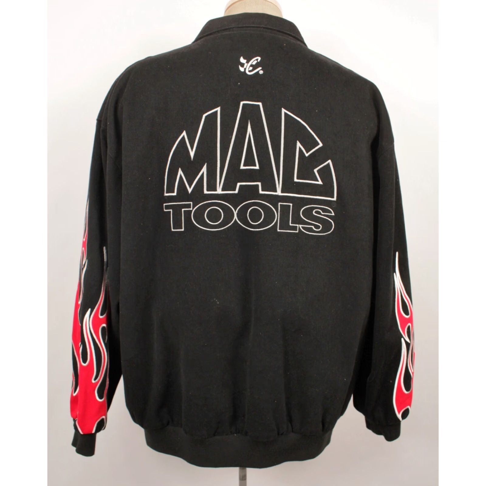Chase Authentics VINTAGE CHase Authentics 90s Jacket Mens XL Black Red Mac Tools Flames 1990s Authentic Size US XL / EU 56 / 4 - 2 Thumbnail
