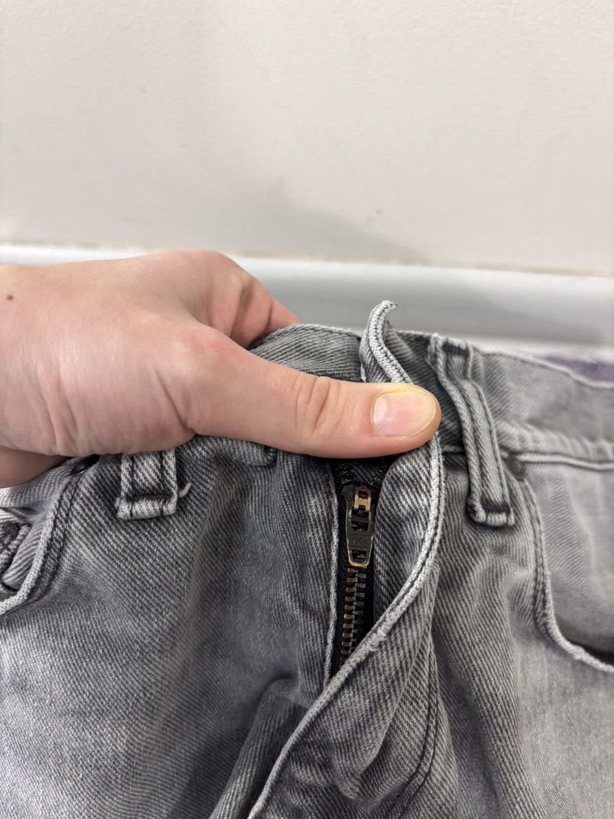 Carhartt Carhartt WIP Vicious Men’s Slim Straight Grey Pants Jeans Size US 31 - 8 Thumbnail