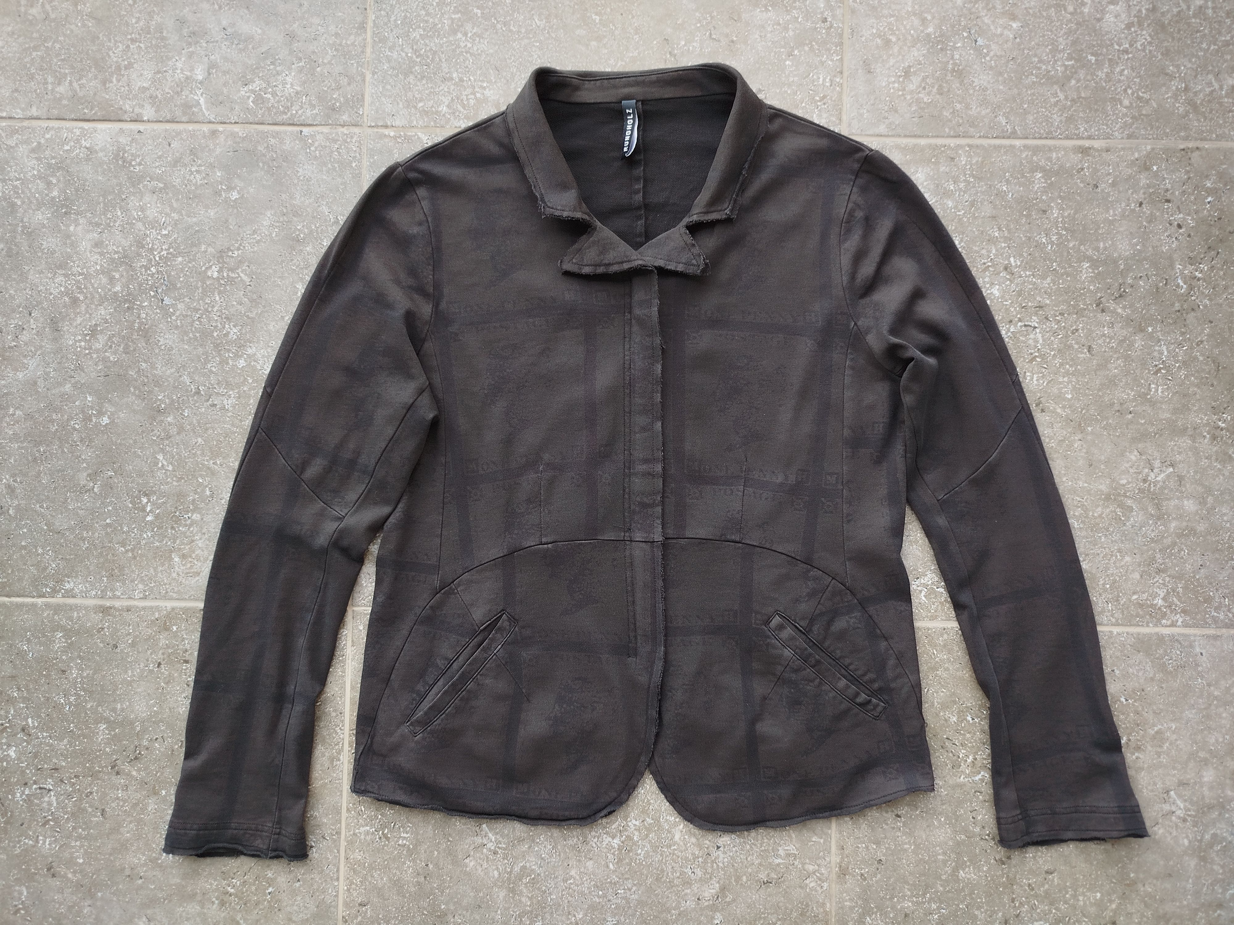 Rundholz Cardigan Jacket Full Zip Pockets One Penny Print Cotton Size L / US 10 / IT 46 - 2 Thumbnail