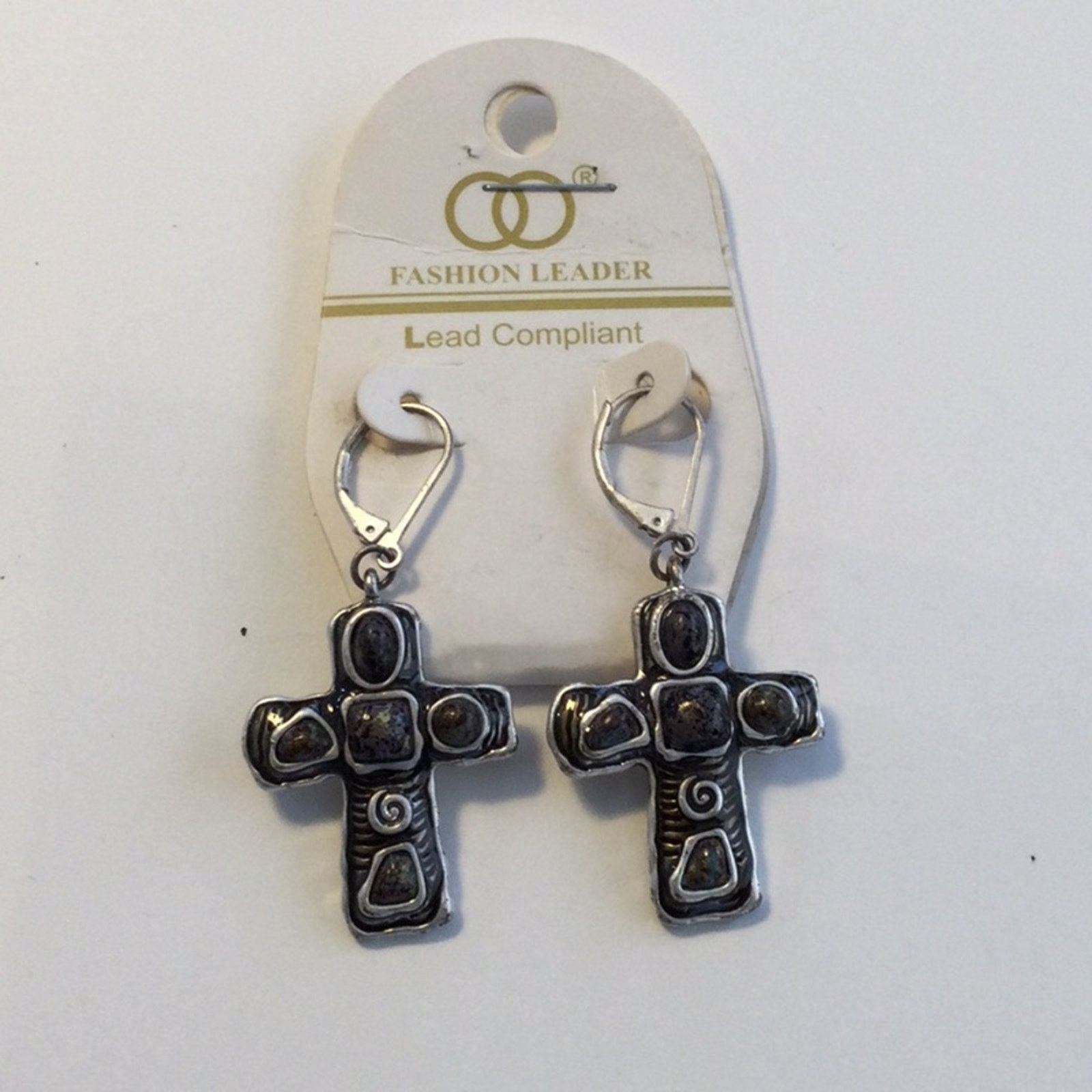 Other Fashion Leader Cross Lever Back Dangle Earrings Size ONE SIZE - 1 Thumbnail