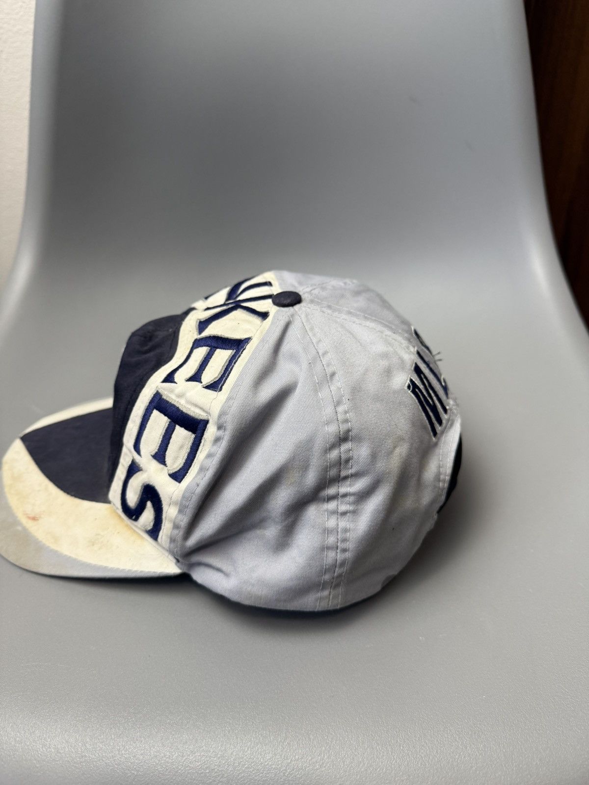 MLB Crazy Vintage Y2K New York Yankees Cap Drill Graffiti Style Size ONE SIZE - 6 Thumbnail