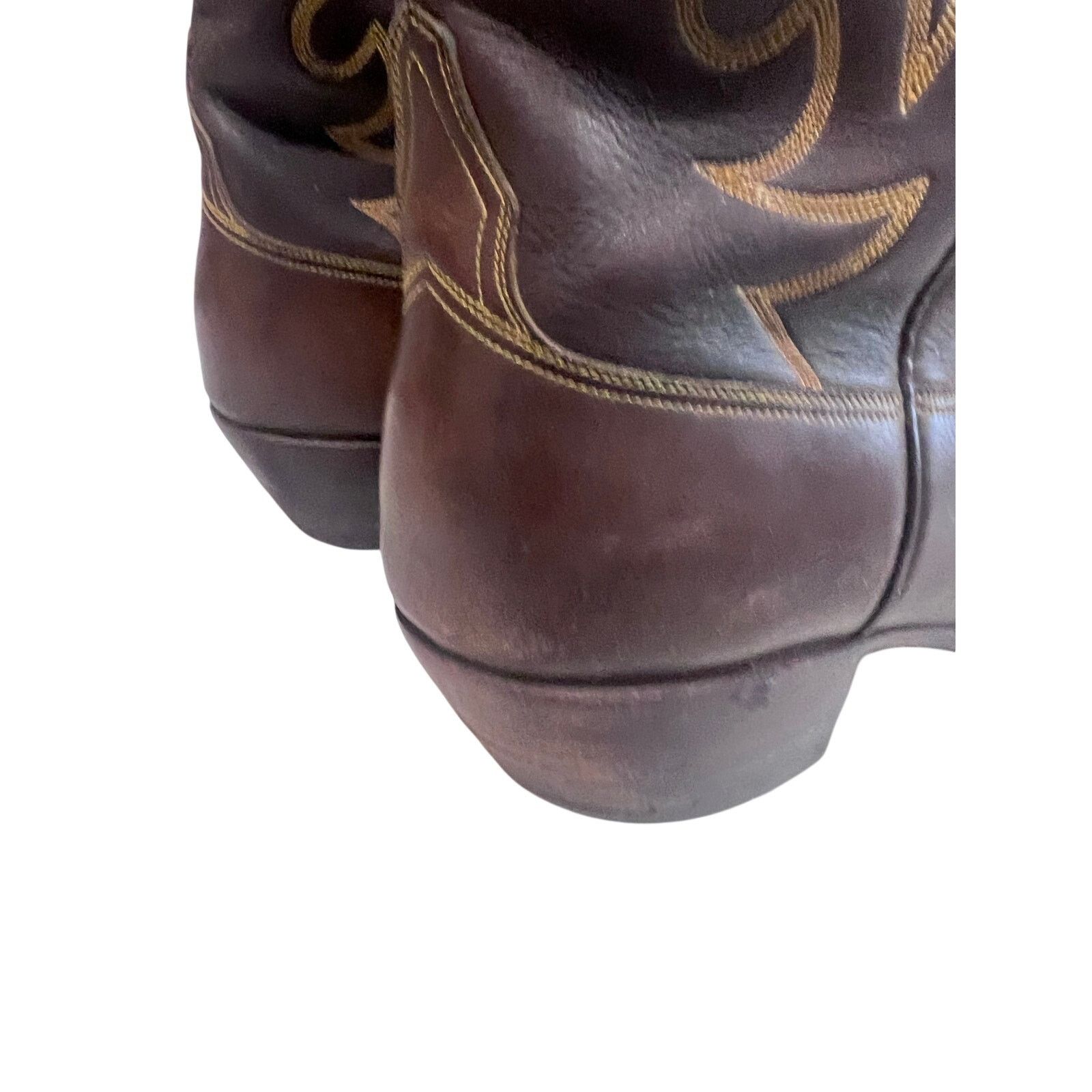 Lucchese Vintage Lucchese Mens 12 Espresso Smooth Boots Round Toe USA Size US 12 / IT 42 - 9 Thumbnail