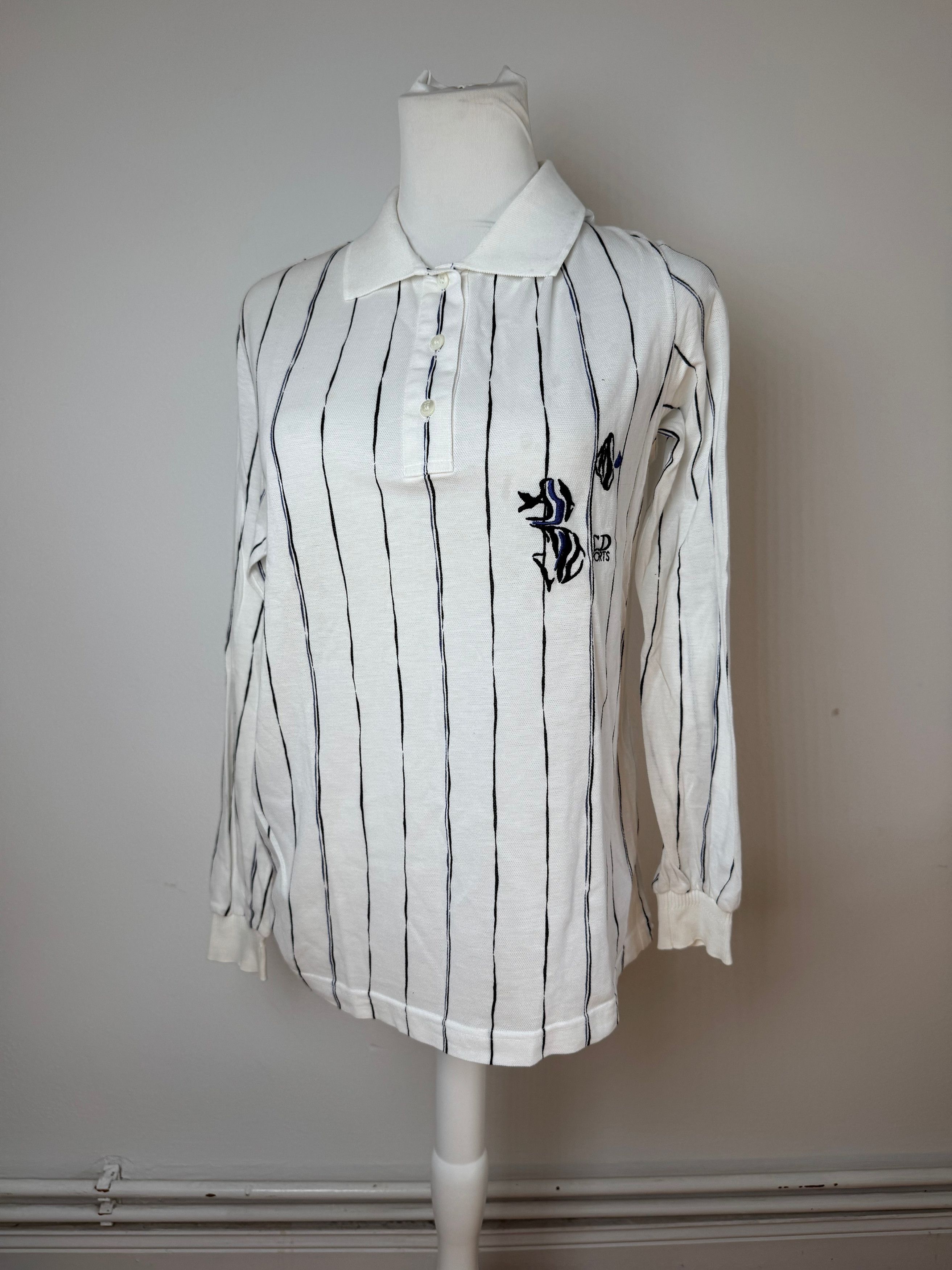 Dior Vintage Shirt Sweater Striped White L Size L / US 10 / IT 46 - 1 Thumbnail