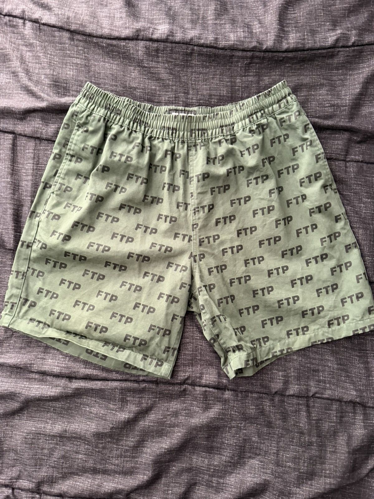 Fuck The Population FTP all over shorts green | Grailed
