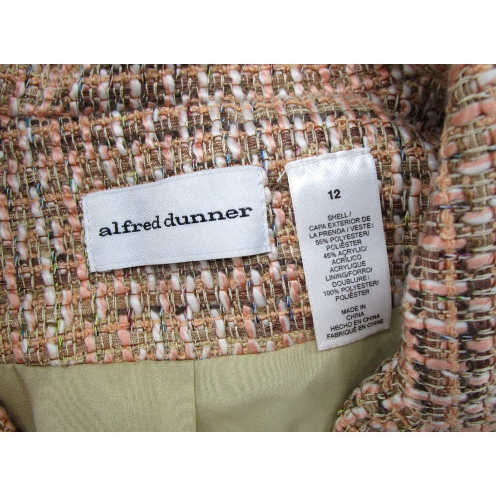 Vintage VINTAGE Alfred Dunner Blazer Jacket Women 12 Tweed Check Long Sleeve Career Work Jacket Blazer Mens Womens Size XL / US 12-14 / IT 48-50 - 2 Thumbnail