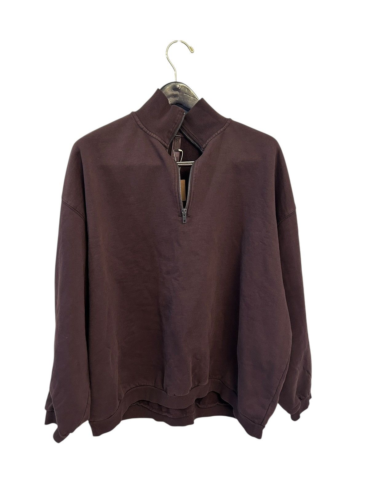 SKIMS SKIMS Oversize Fleece Half Zip Pullover in Espresso small Size S / US 4 / IT 40 - 7 Thumbnail