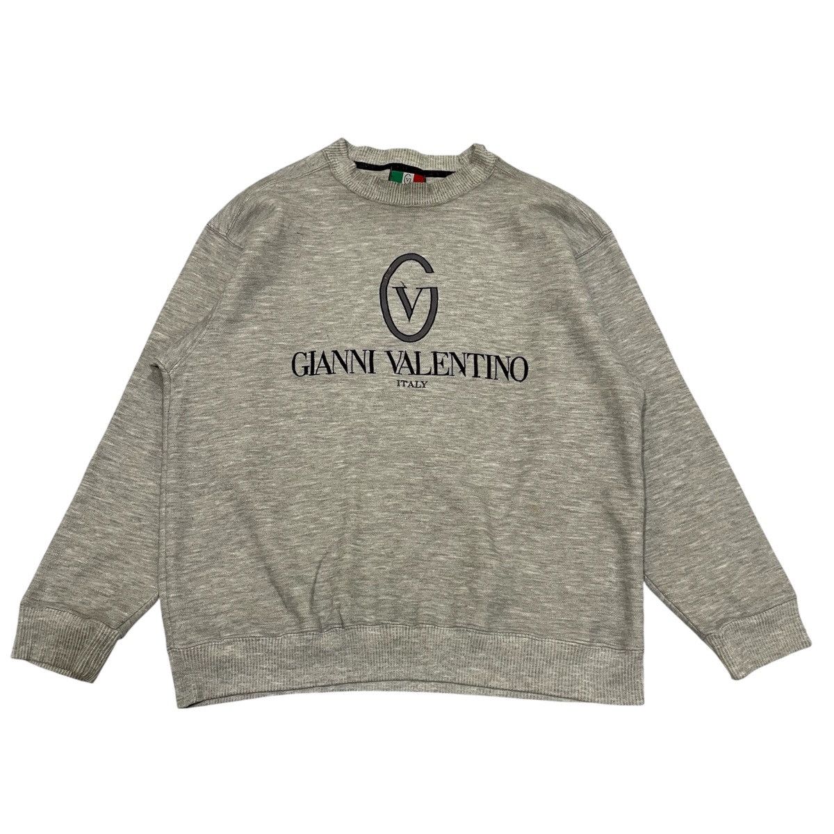 Gianni Valentino Vintage Gianni Valentino Italy Sweatshirt - Heather Grey Size US M / EU 48-50 / 2 - 1 Thumbnail