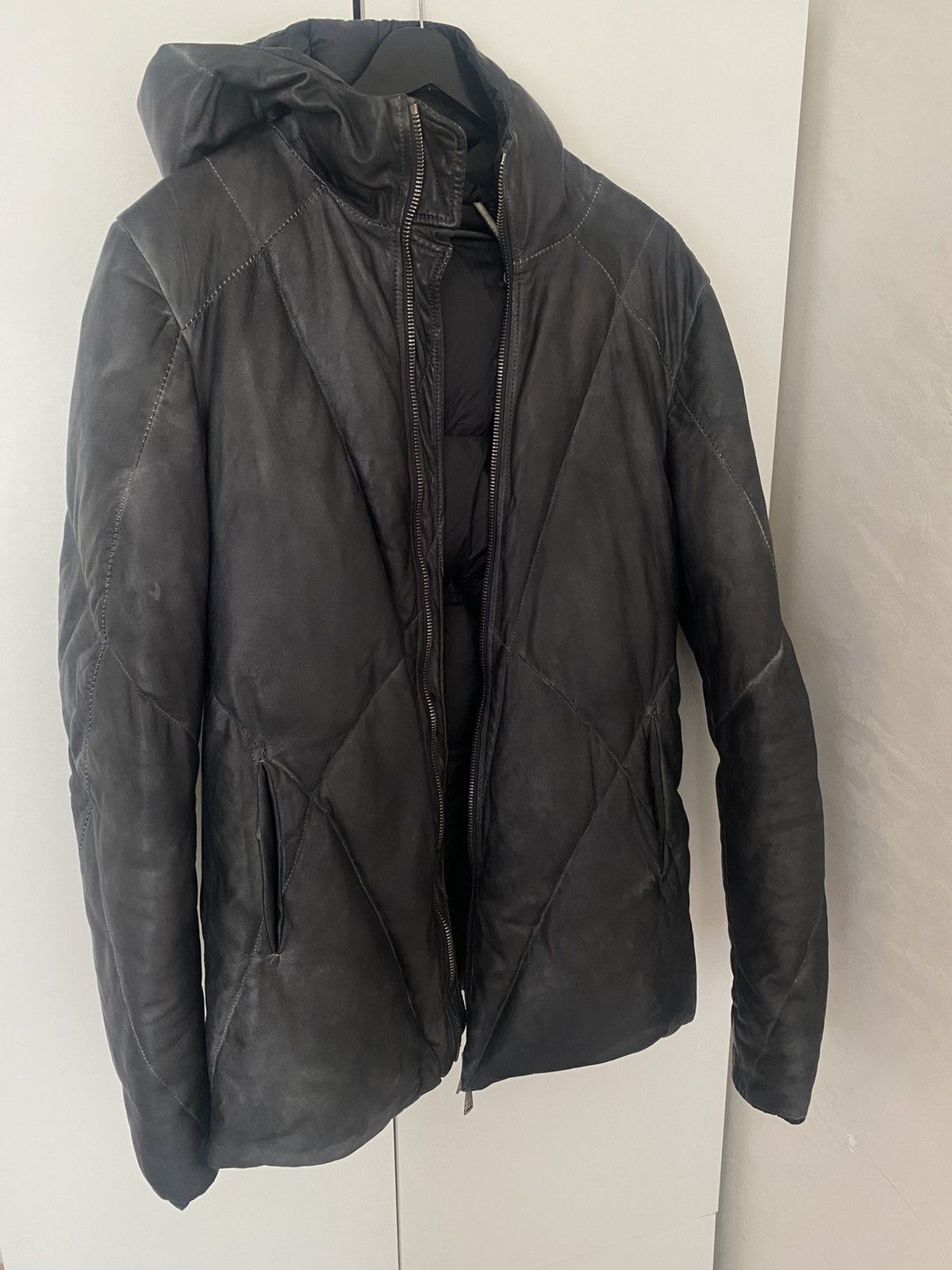 Rick Owens 10sei0otto Leather Jacket in Black, Men's (Size M)
