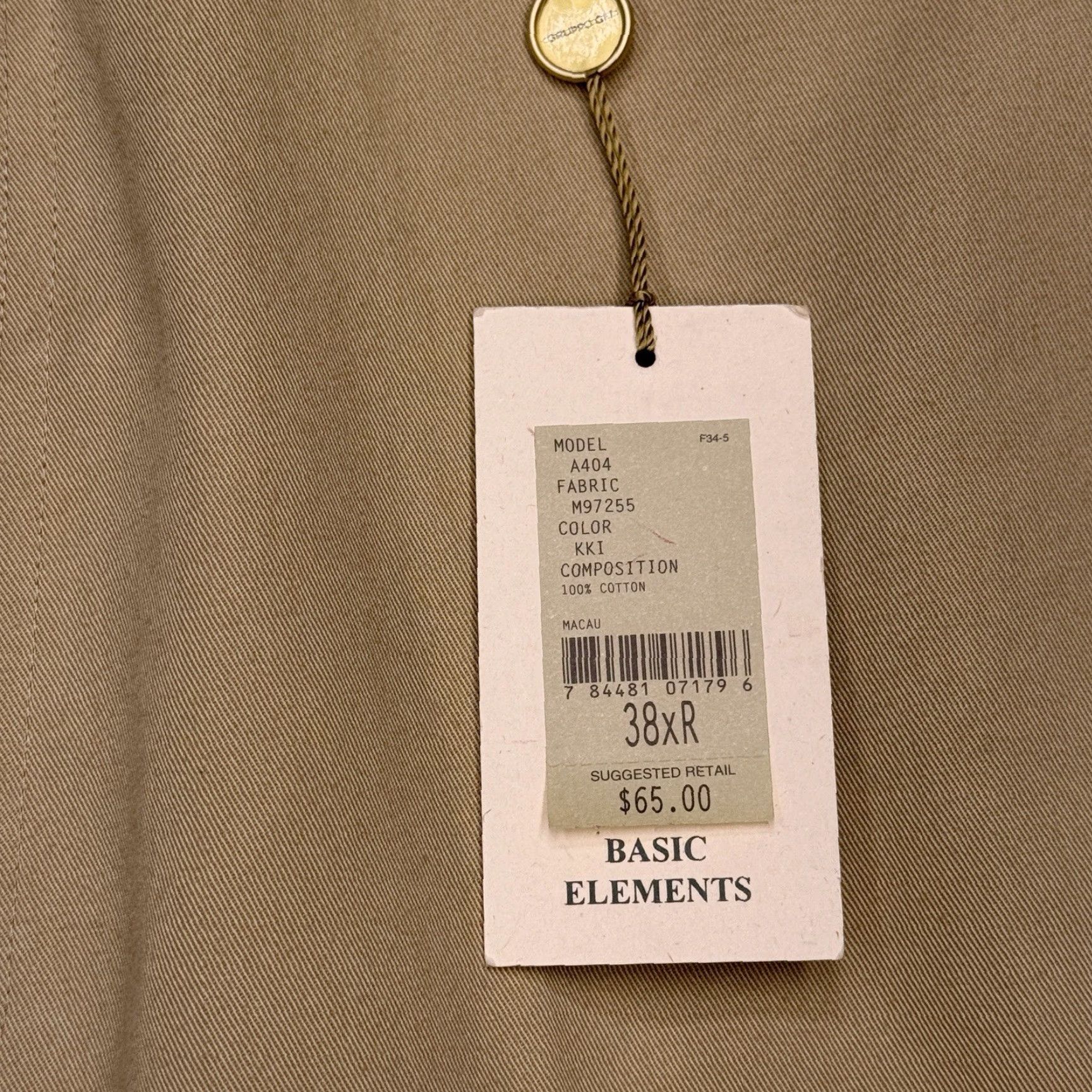 Joseph Abboud Joseph Abboud Pants Mens Regular Straight 38x32 Khaki Brown High Rise Twill Cotton Workwear Formal Solid KD Size US 38 / EU 54 - 4 Thumbnail