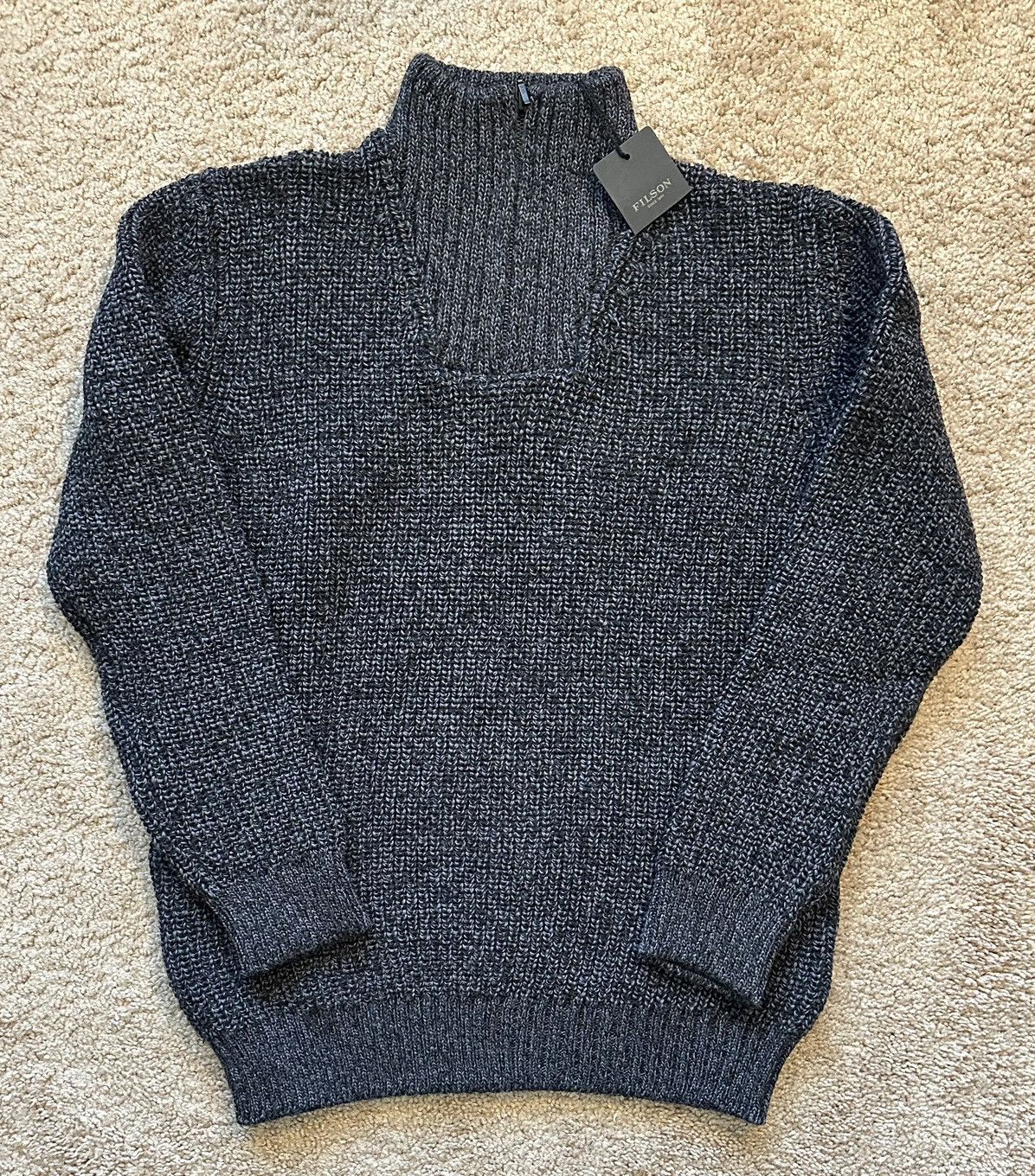 Filson Filson Zip Neck Wool Sweater L | Grailed