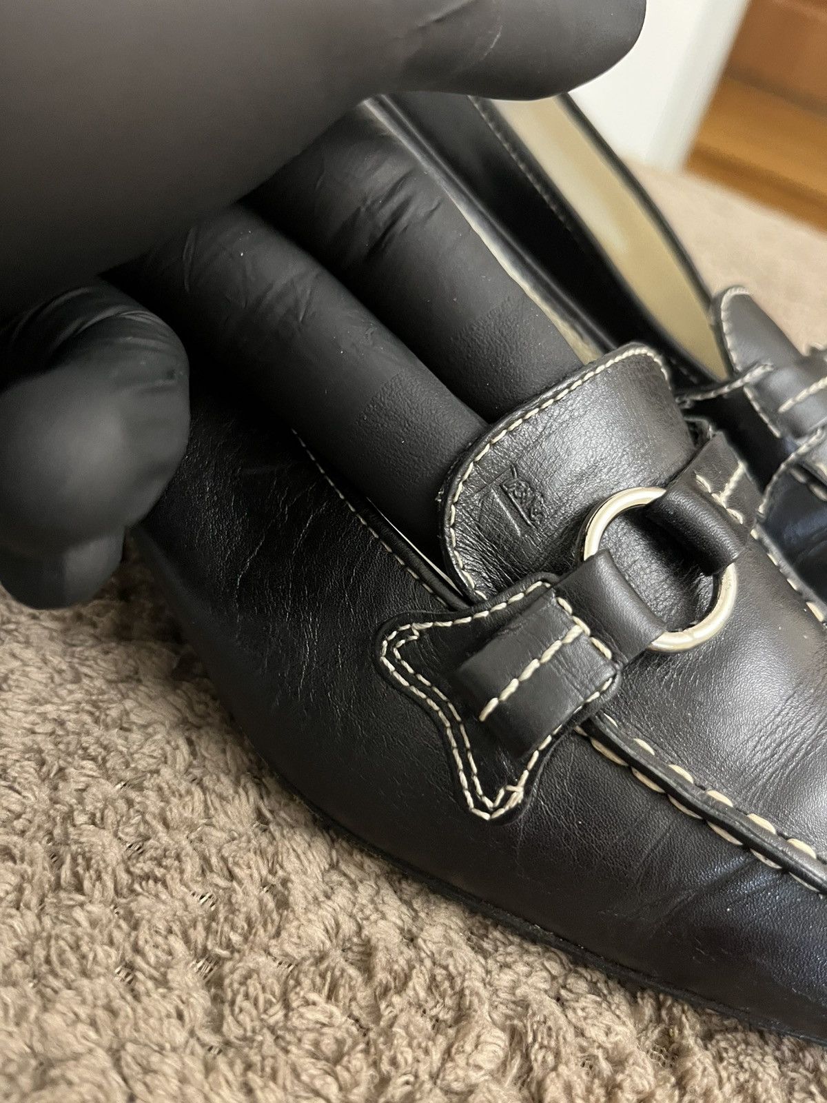 Tod's Tod’s Vintage Black Leather Heeled Sandals Elegant Size US 6 Size US 6 / IT 36 - 8 Thumbnail