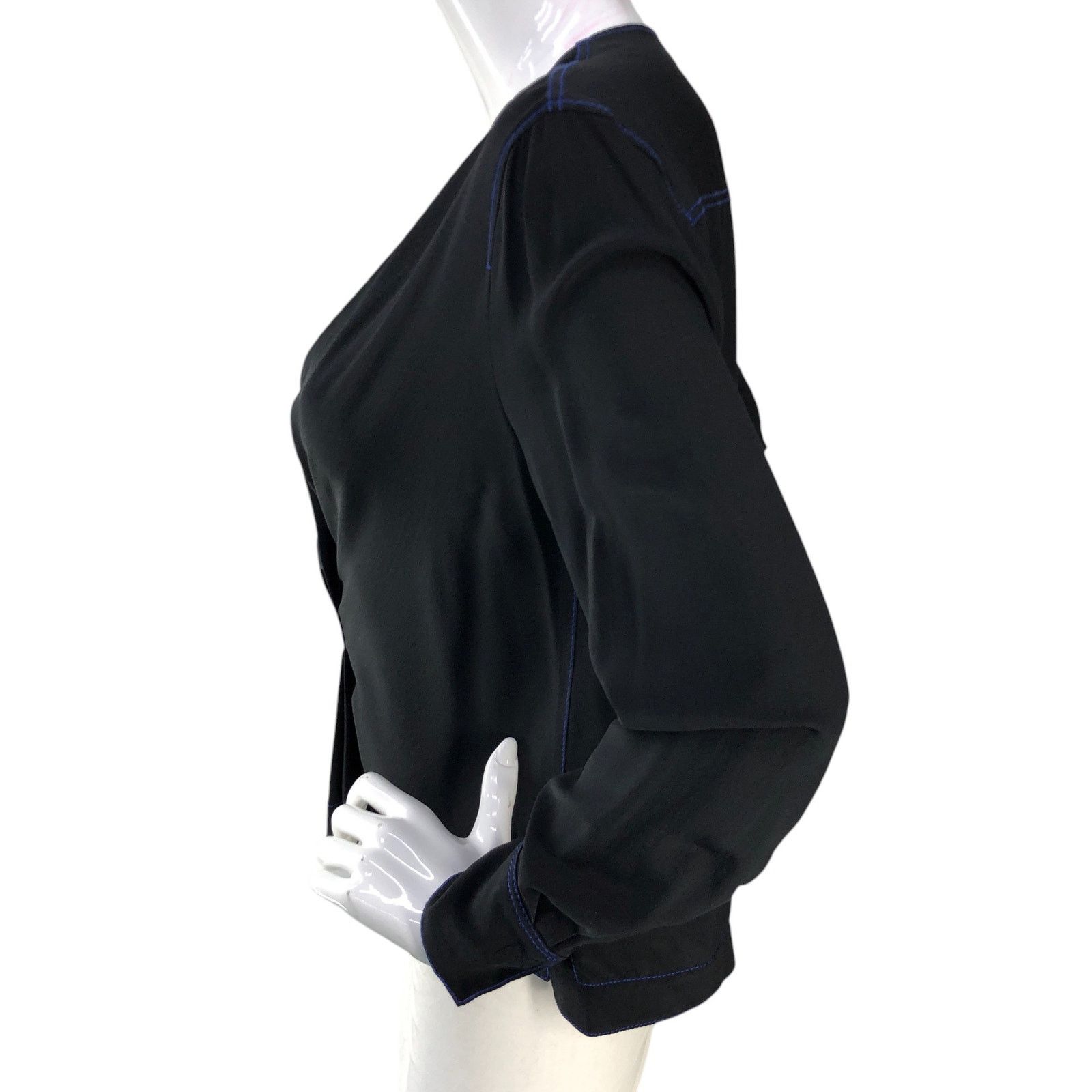 Rag & Bone Rag & Bone Size XS Wrap Top Long Sleeve V Neck Silk Black Size XS / US 0-2 / IT 36-38 - 5 Thumbnail