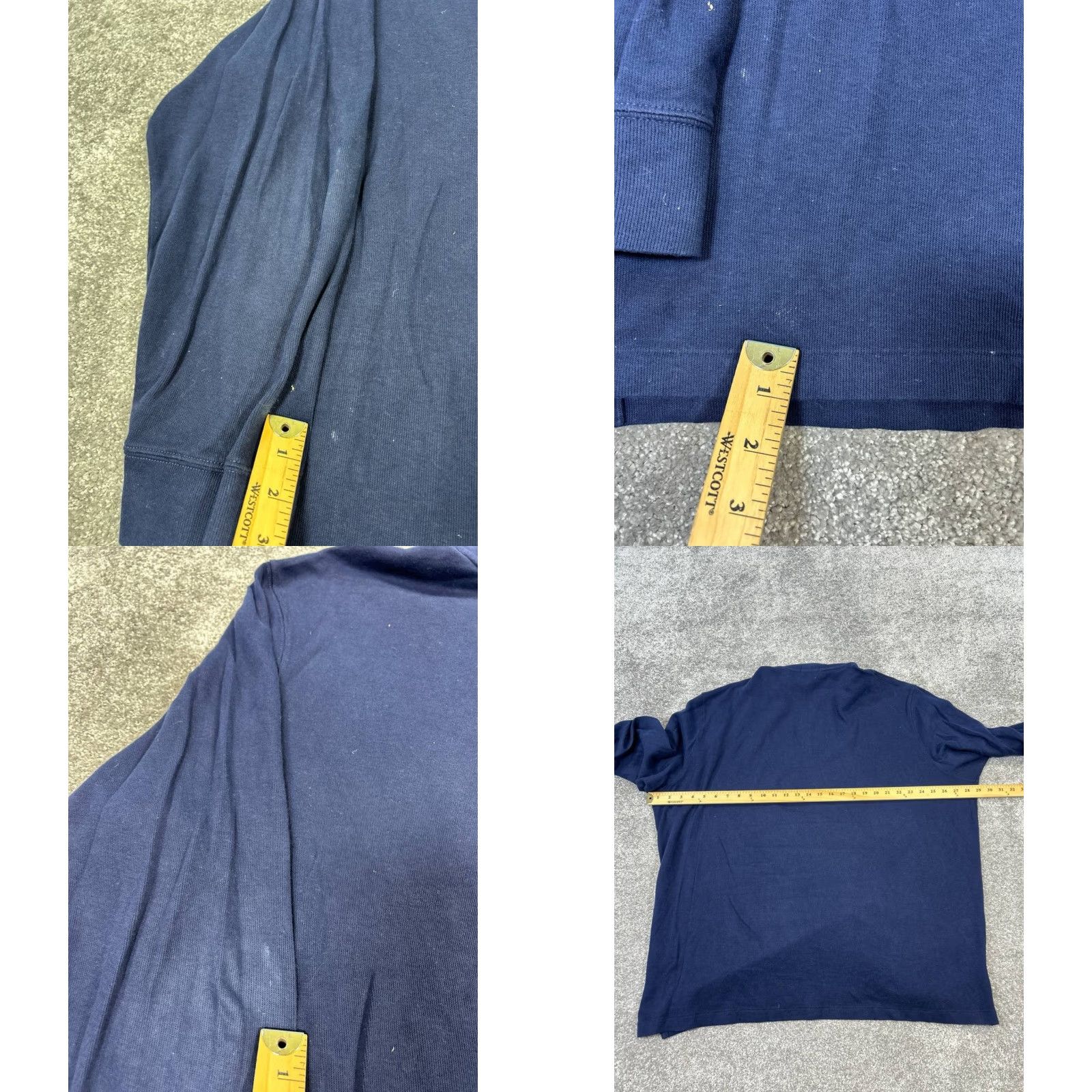 Polo Ralph Lauren Polo Ralph Lauren Sweater Mens 2XL Blue Cotton Quarter Zip Pullover Knit Mock Neck Logo Regular Size Type Sweater Size US XXL / EU 58 / 5 - 8 Thumbnail