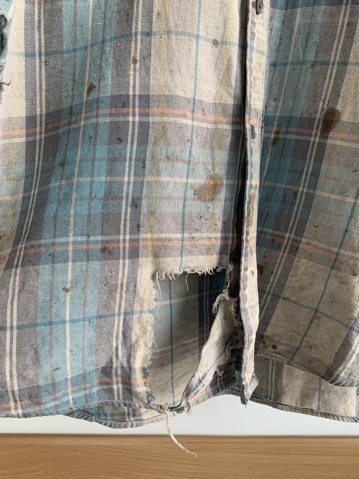 Vintage Thrashed Vintage Flannel Distressed Grunge ERD Size US XL / EU 56 / 4 - 5 Thumbnail