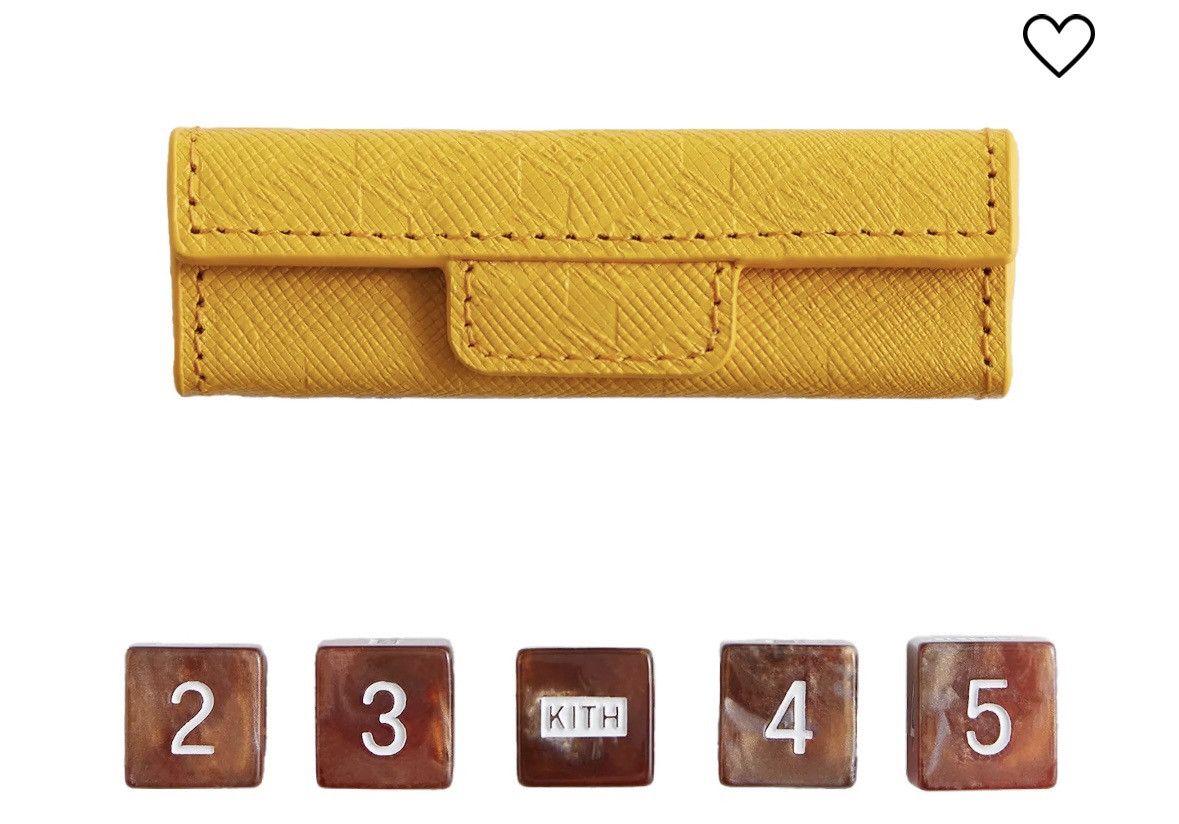 image of Kith Monogram Dice Set - in Yellow, Men's