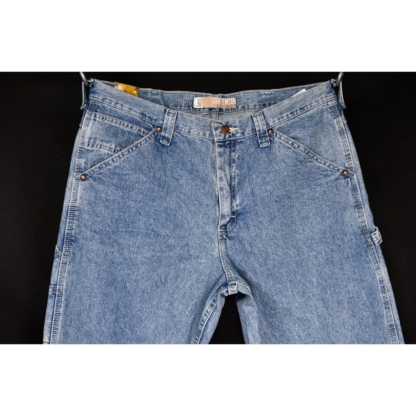 Lee LEE Carpenter Jeans Mens Straight Inseam 32 W34 L32 Blue Cotton Denim Regular 100% Cotton Jeans Waist 34 Length 32 Inseam 32 Mens Size 34x32 Size US 34 / EU 50 - 3 Thumbnail