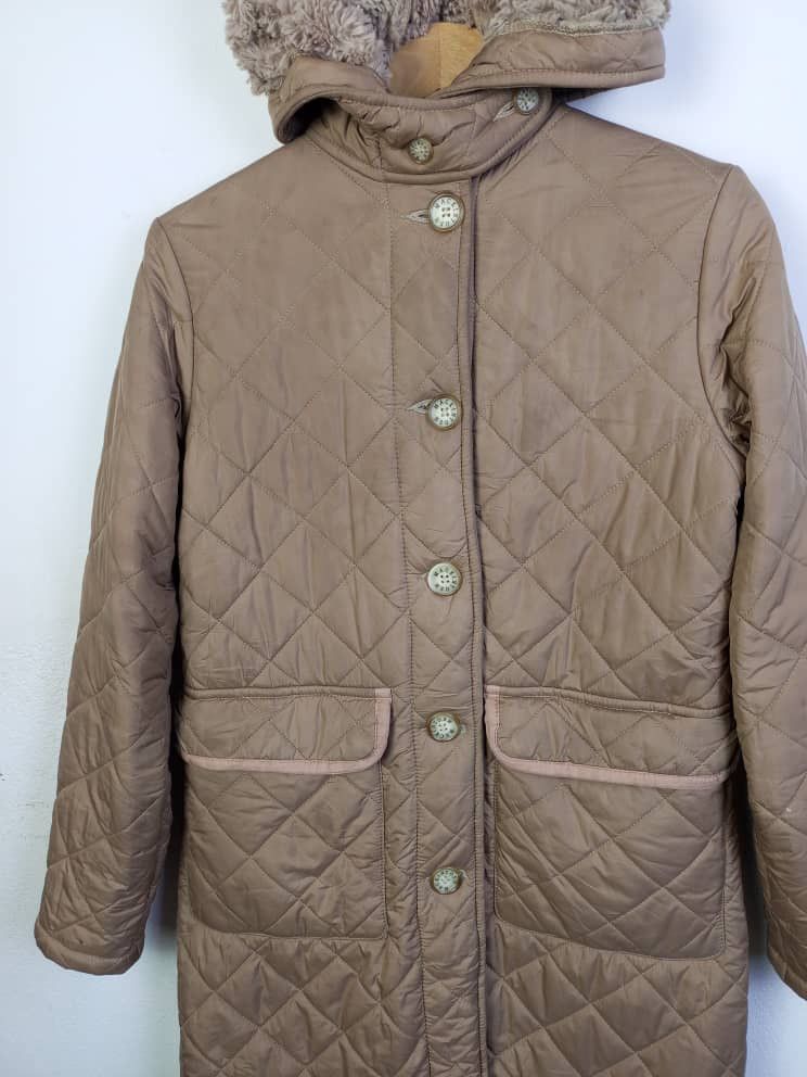 Mackintosh × Vintage MACKINTOSH QUILTED COAT BEIGE Hoodie Size XS / US 0-2 / IT 36-38 - 2 Thumbnail