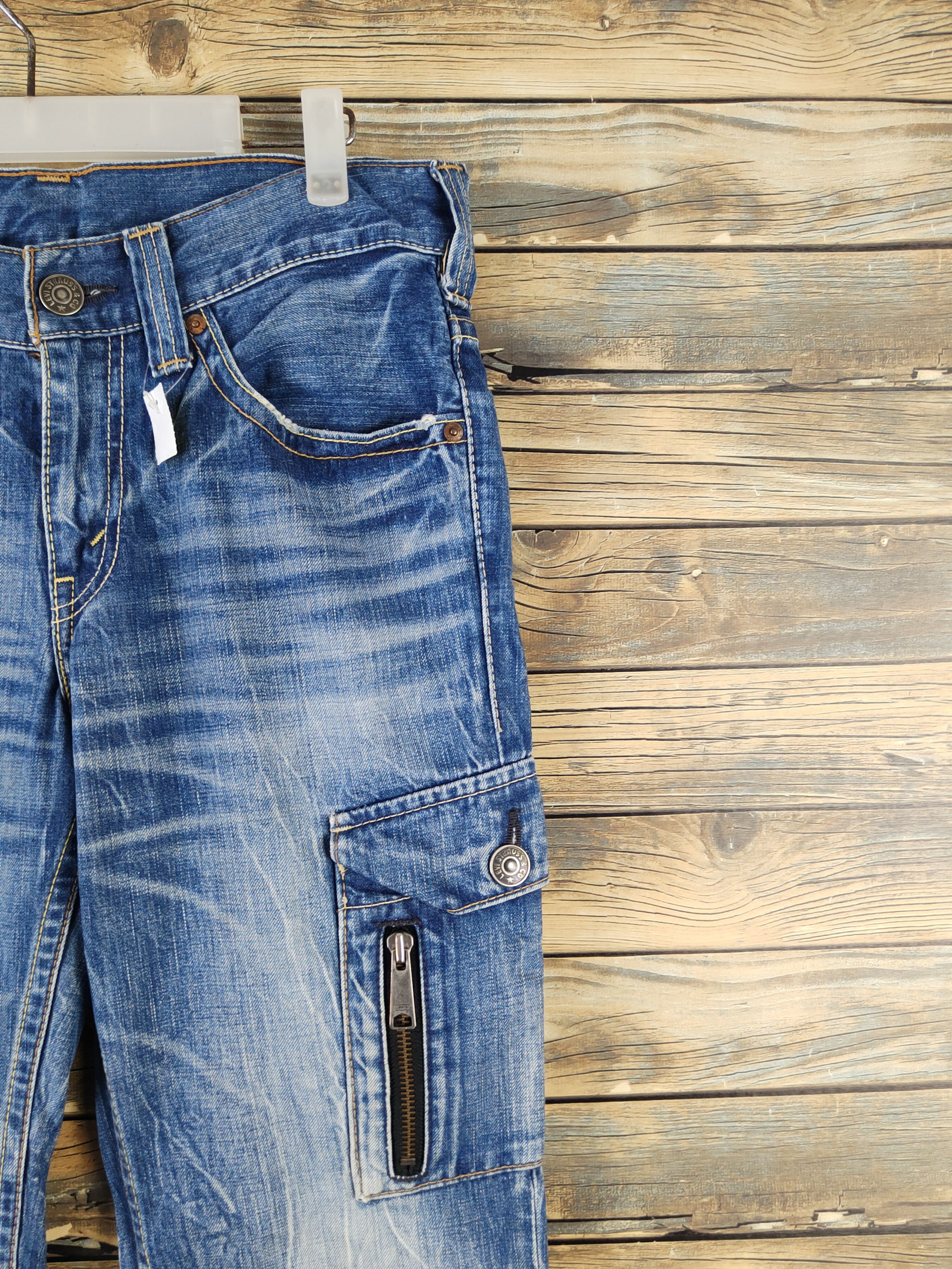 Levi's DL Levi's Blue Distressed Ripped Denim Jeans #1963 Size US 32 / EU 48 - 5 Thumbnail