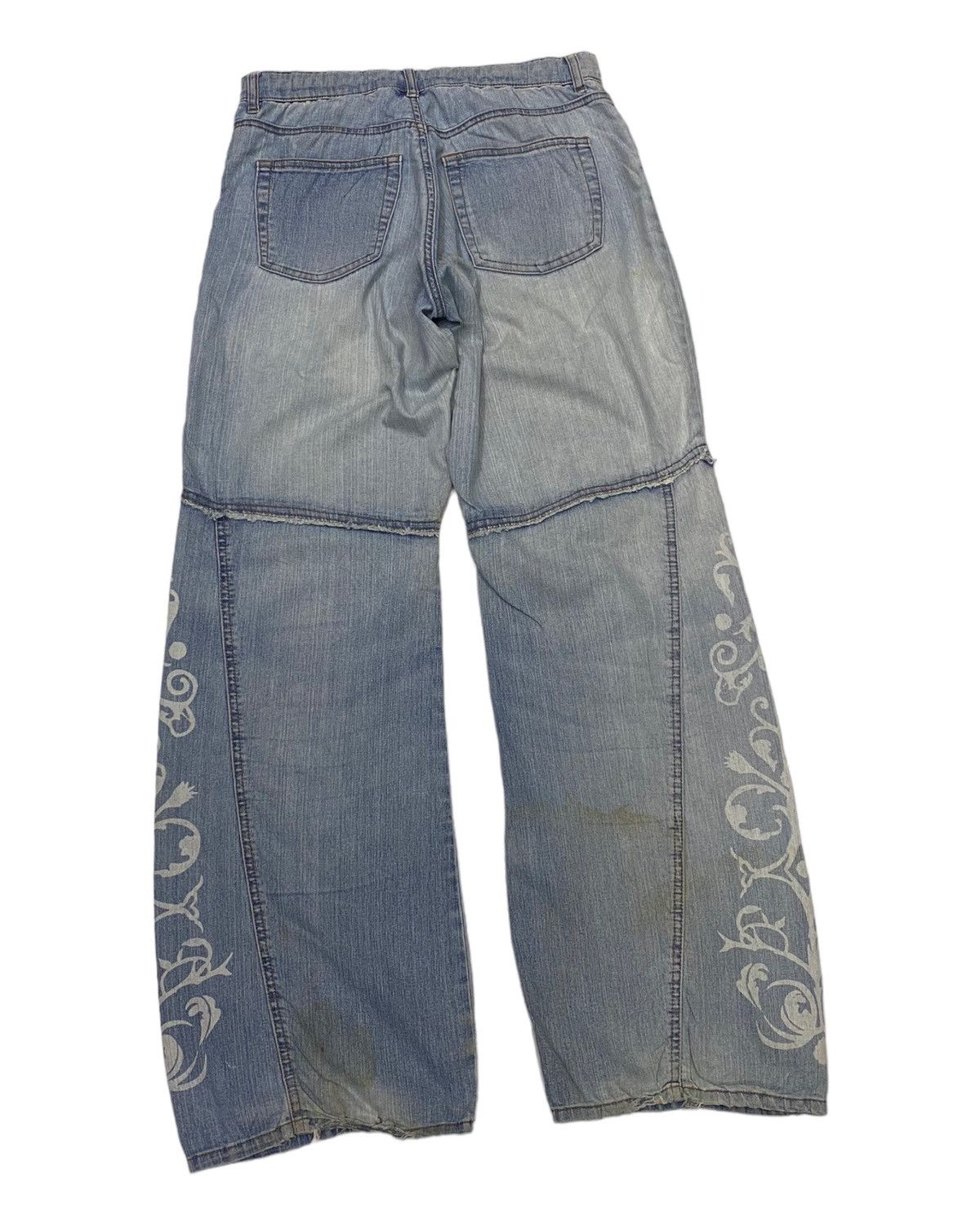 Kapital BAGGY🔥ADVANTAGE BAGGY DISTRESSED DENIM JEANS Size US 30 / EU 46 - 4 Thumbnail