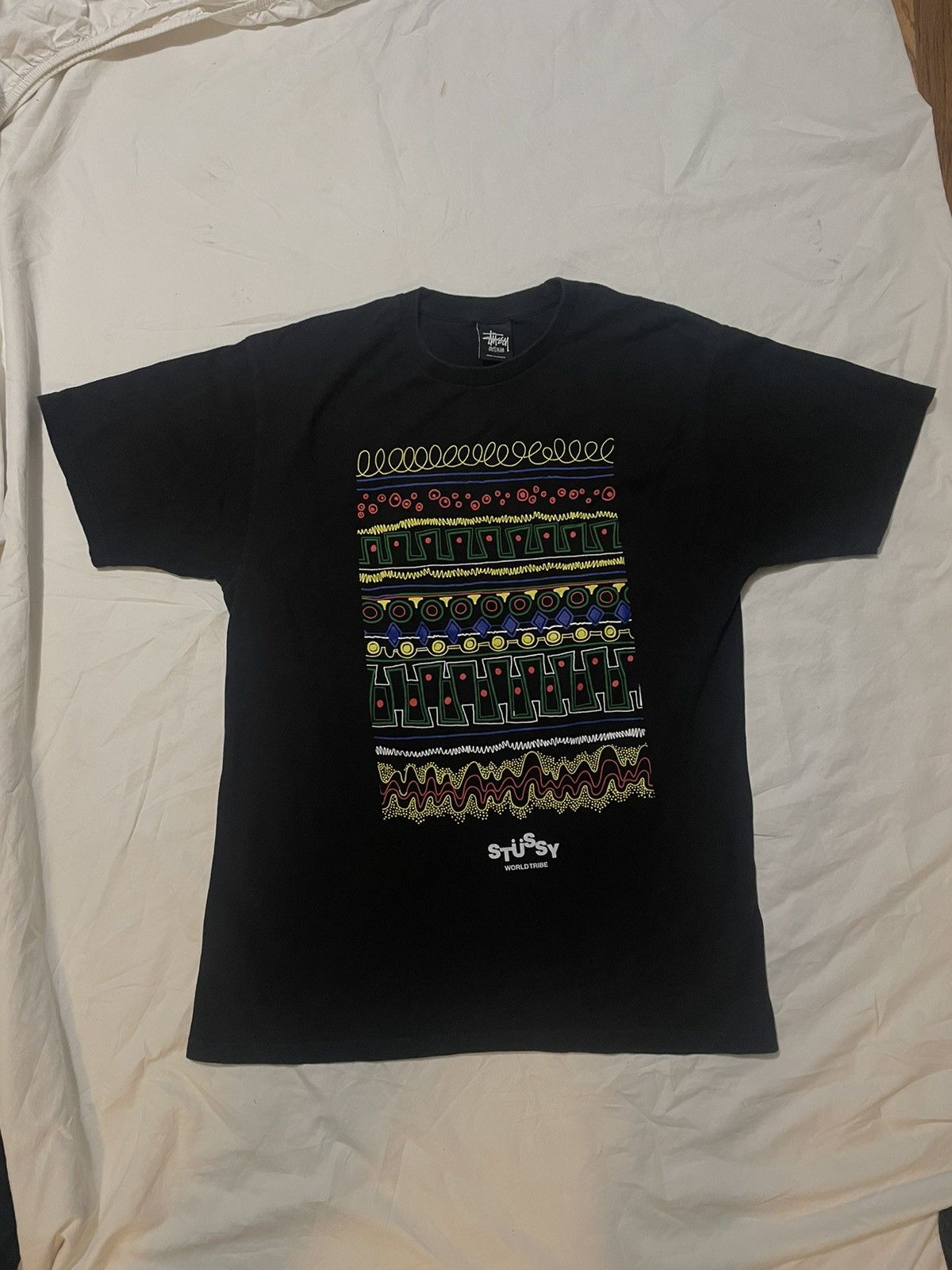 Stussy × Vintage RARE STUSSY WORLTRADE TEE Size US M / EU 48-50 / 2 - 3 Thumbnail