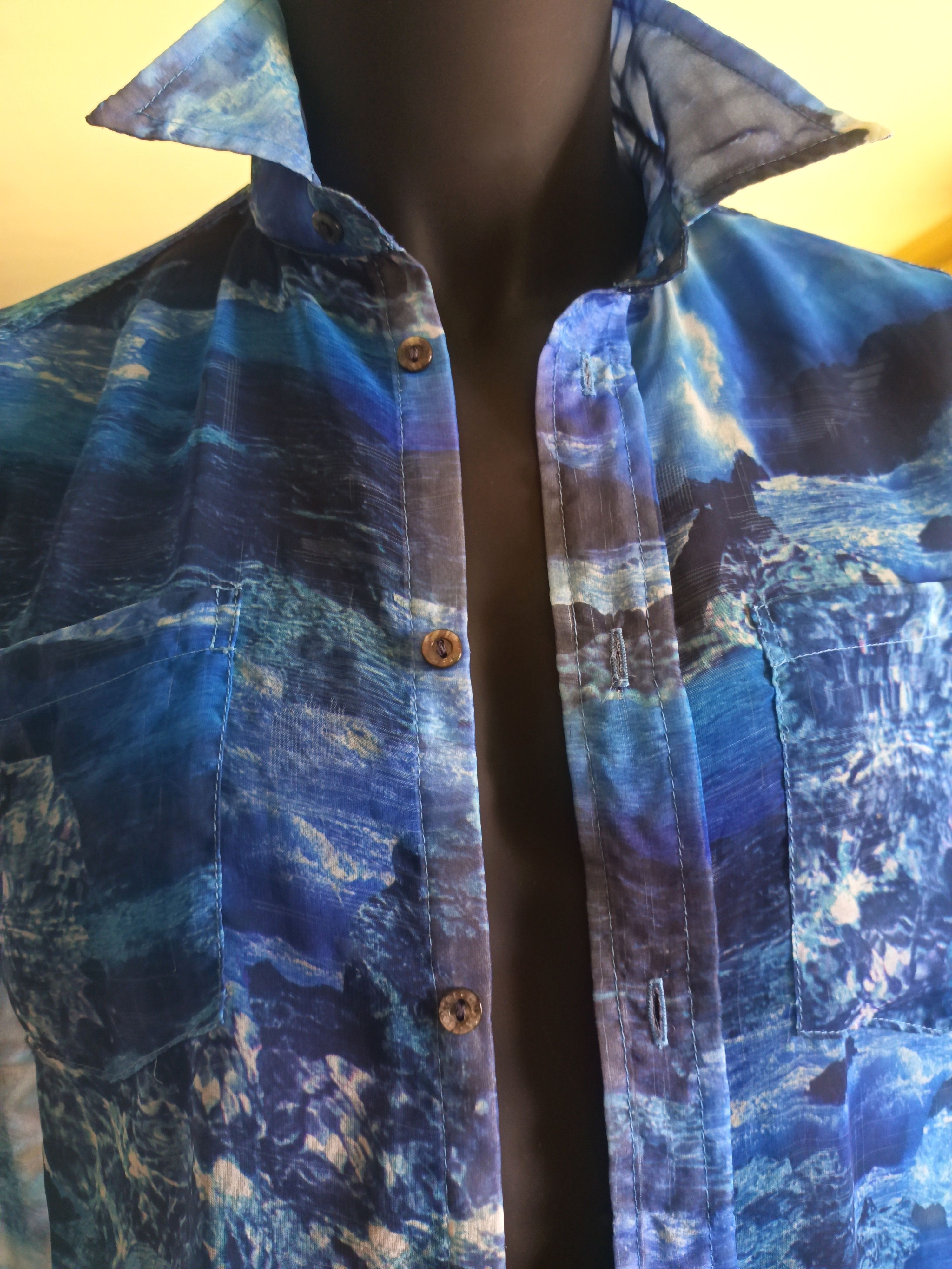 Dexter Wong Dexter Wong See-Thru Ocean Print Shirt Size US M / EU 48-50 / 2 - 5 Thumbnail
