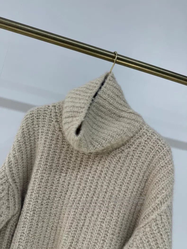 Loro Piana Loro Piana Aircash Cashmere Yarn Cocoon High Neck Sweater Size S / US 4 / IT 40 - 2 Thumbnail