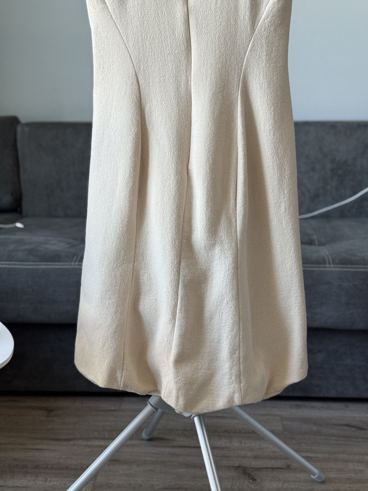 Bottega Veneta RRP $1,900+ Bottega Veneta White Wool Silk Blend Midi Dress Size S / US 4 / IT 40 - 9 Thumbnail