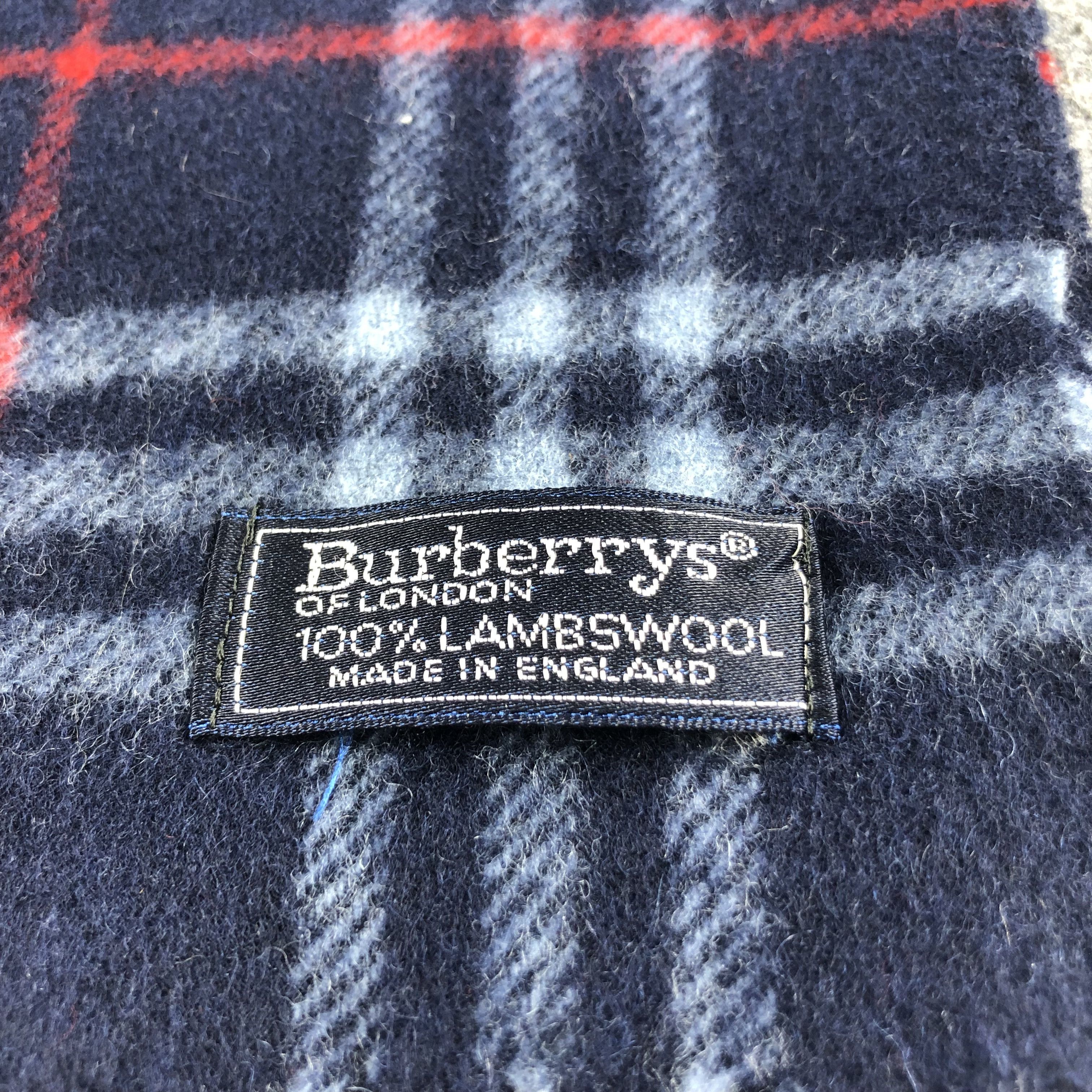 Burberry Burberrys Nova Check Blue Wool Scarf Muffler V848 Size ONE SIZE - 4 Thumbnail