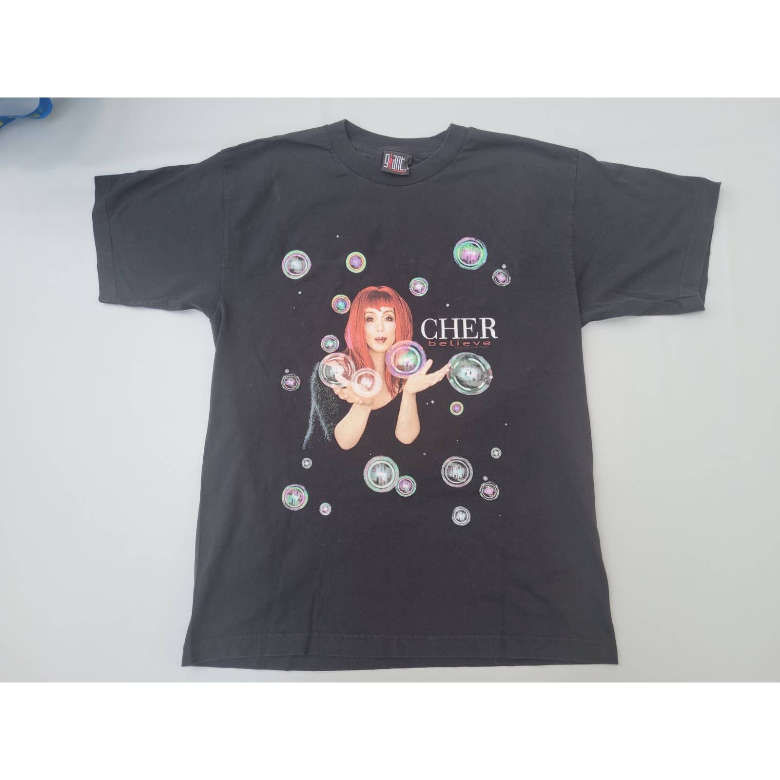 Giant × Vintage Y2K Cher Believe Millennium Tour Bubbles tee shirt LG Size US L / EU 52-54 / 3 - 9 Thumbnail