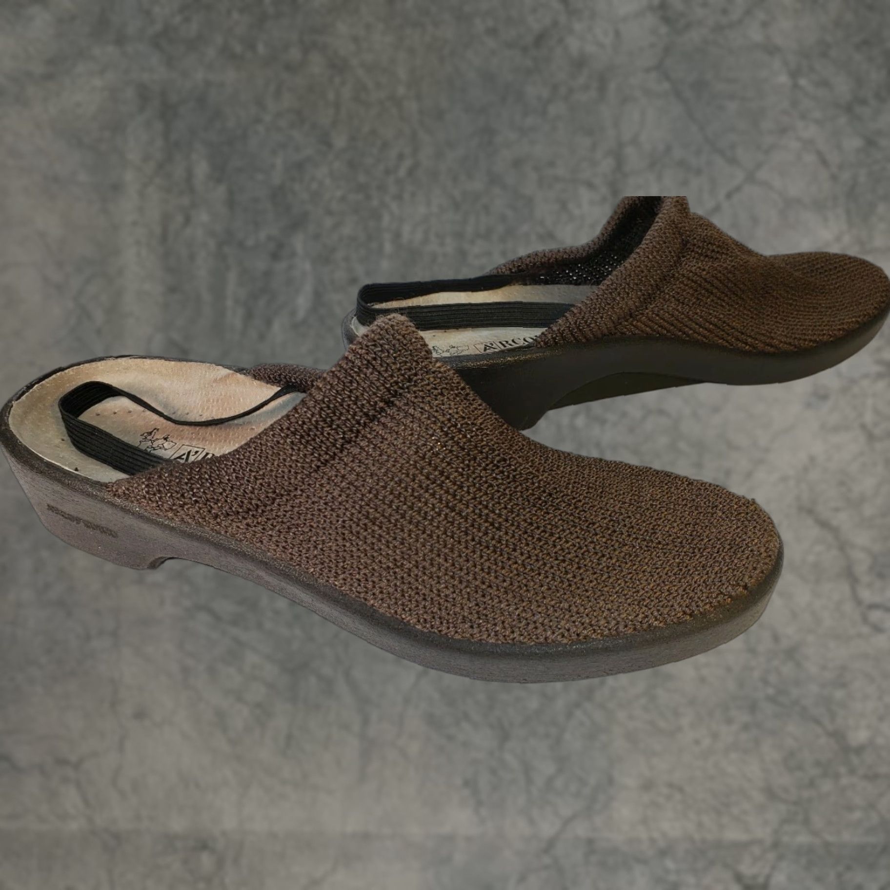 Vintage Arcopedico Slingback Sandal Women 7.5M 38.5EU Brown Knit Upper Leather Insole Sandal New Without Box Size US 8 / IT 38 - 1 Thumbnail