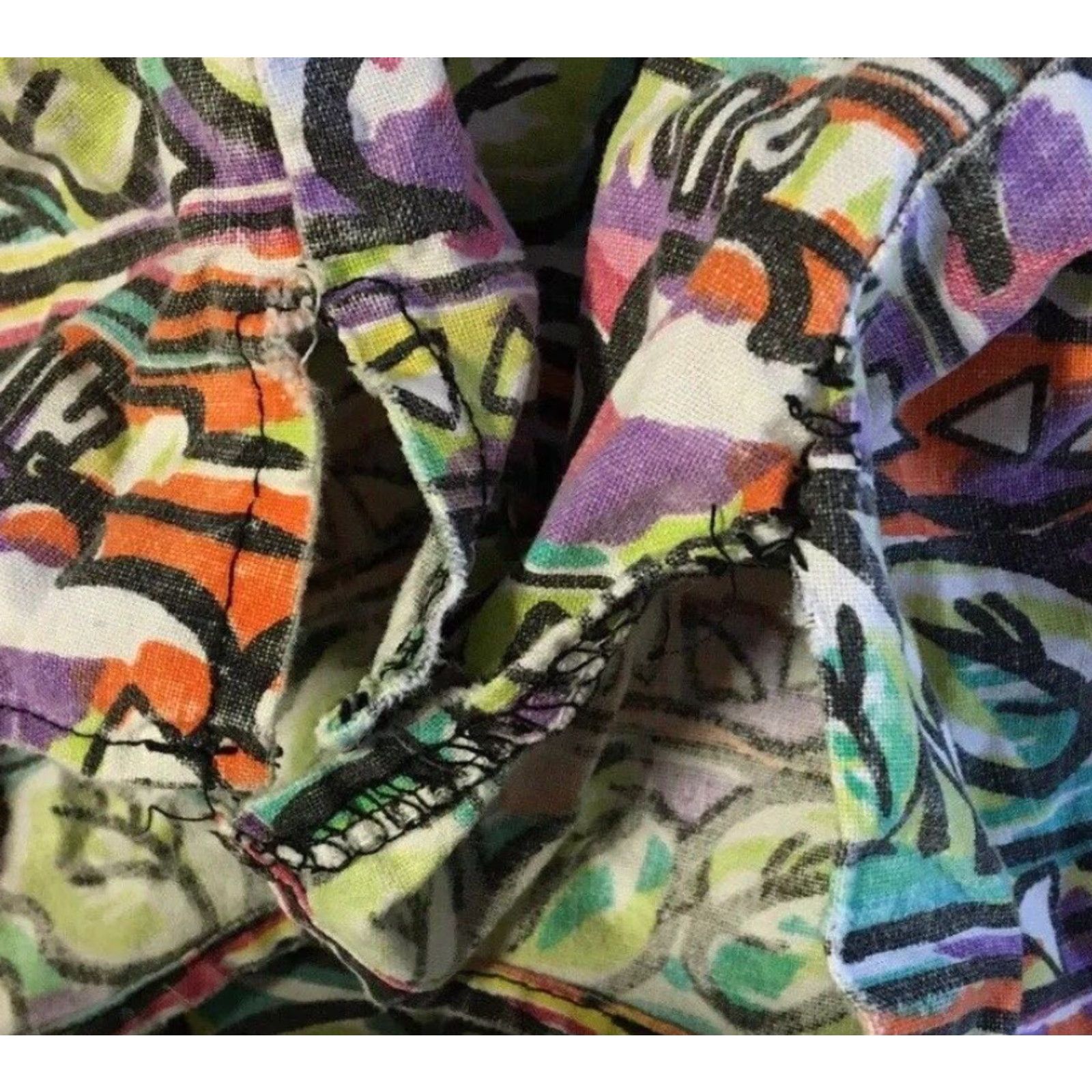 Etro VINTAGE Abstract Art All Over Print Shorts L Women Green 80s 90s Vaporwave Grunge Retro Surf Skate Beach Western Punk 70s 80s Size 36" / US 14 / IT 50 - 4 Thumbnail