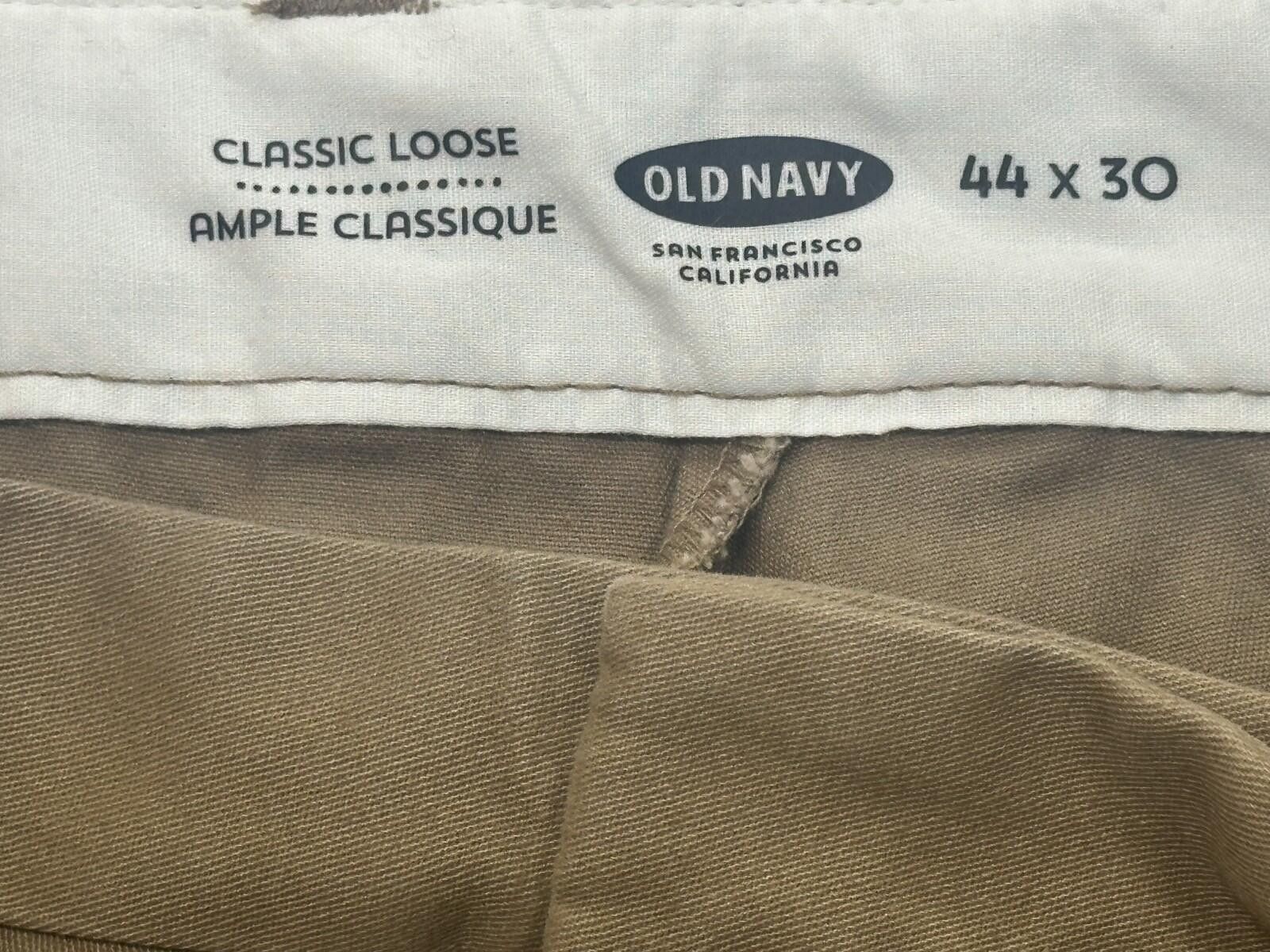 Old Navy Old Navy Classic Loose Flat Front Chinos Brown Mens 44/30 Size US 44 / EU 60 - 6 Thumbnail