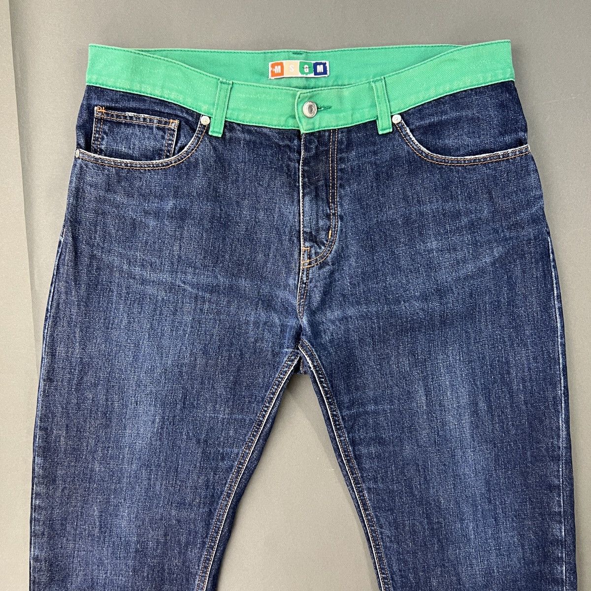 MSGM MSGM Color Block Jeans Made in Italy Size US 32 / EU 48 - 3 Thumbnail