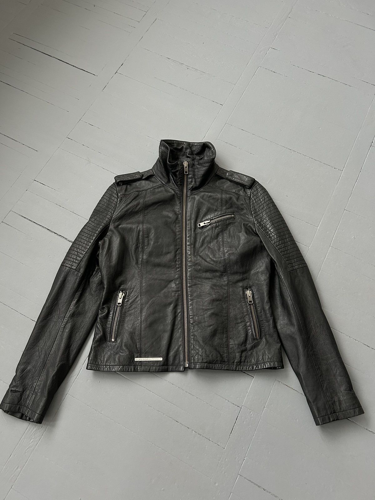 Superdry × Vintage Superdry vintage leather jacket Size L / US 10 / IT 46 - 1 Thumbnail