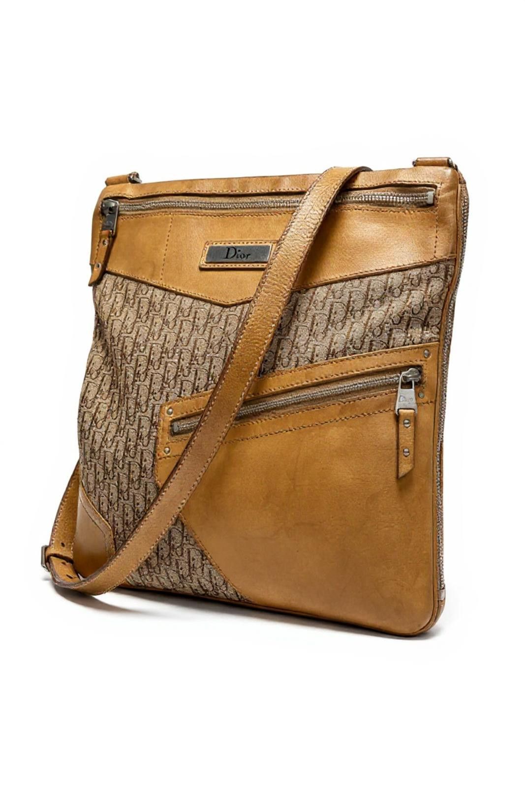Dior Dior - Vintage Monogram Canvas and Leather Crossbody Bag Size ONE SIZE - 1 Thumbnail