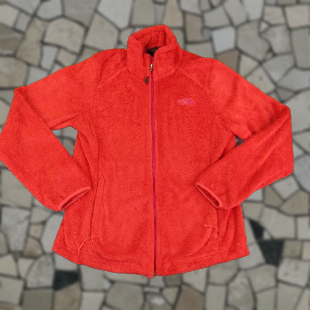 The North Face VINTAGE The North Face Jacket Womens M Red Fleece Teddy Zip Up Pockets Zipper Outdoor Casual Travel Size M / US 6-8 / IT 42-44 - 1 Thumbnail
