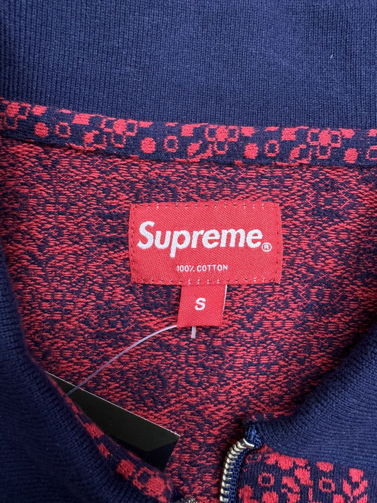 Supreme Floral Jacquad Zip LS Polo (Magenta)